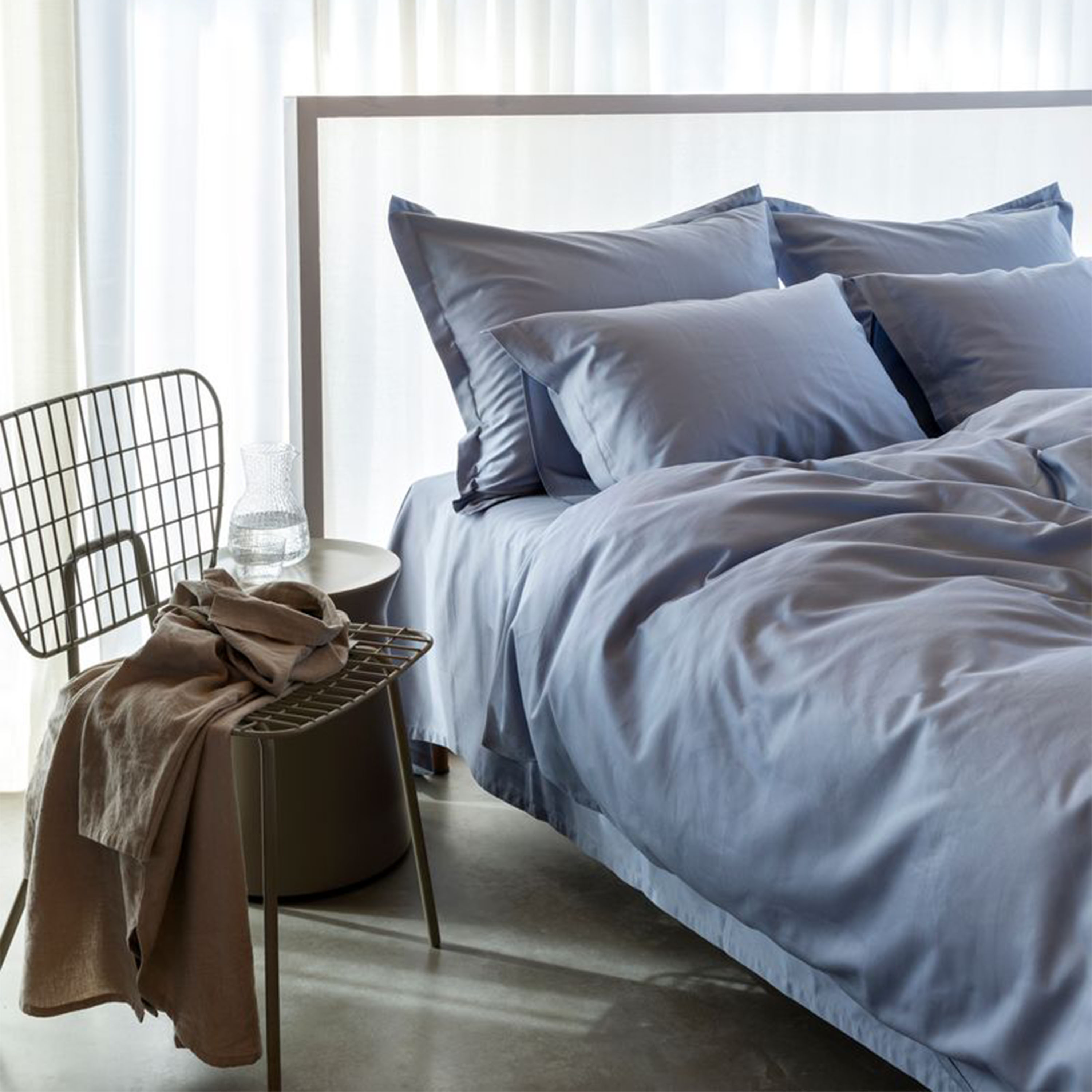 Høie Elegance Örngott Satin Zenblå 70x100