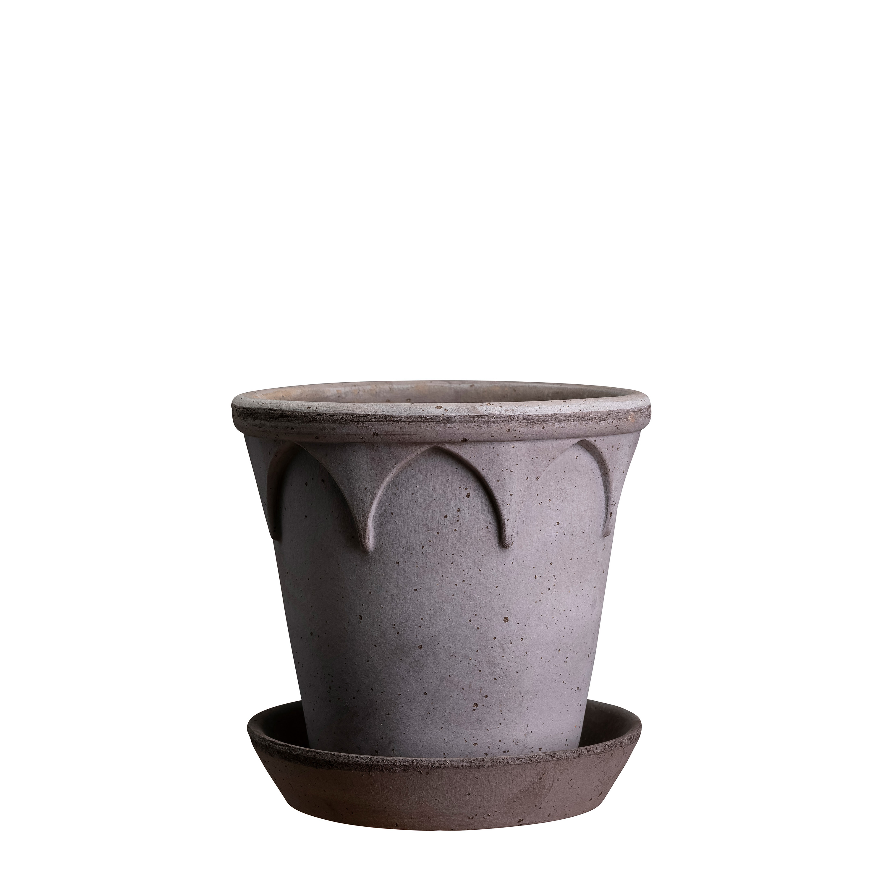 Elizabeth Kruka med fat Raw Grey Terracotta Ø16