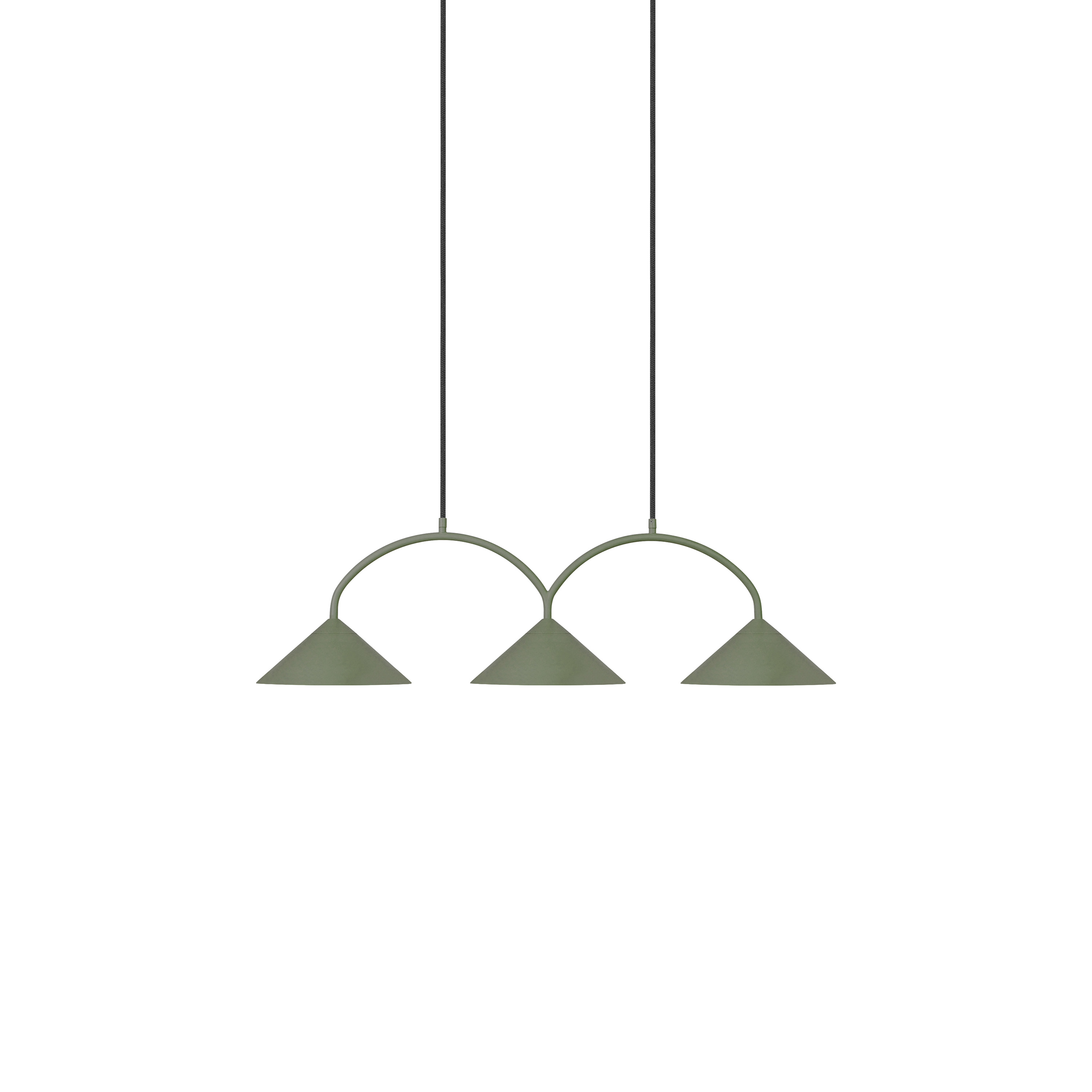 Curve 3 Taklampa Grön