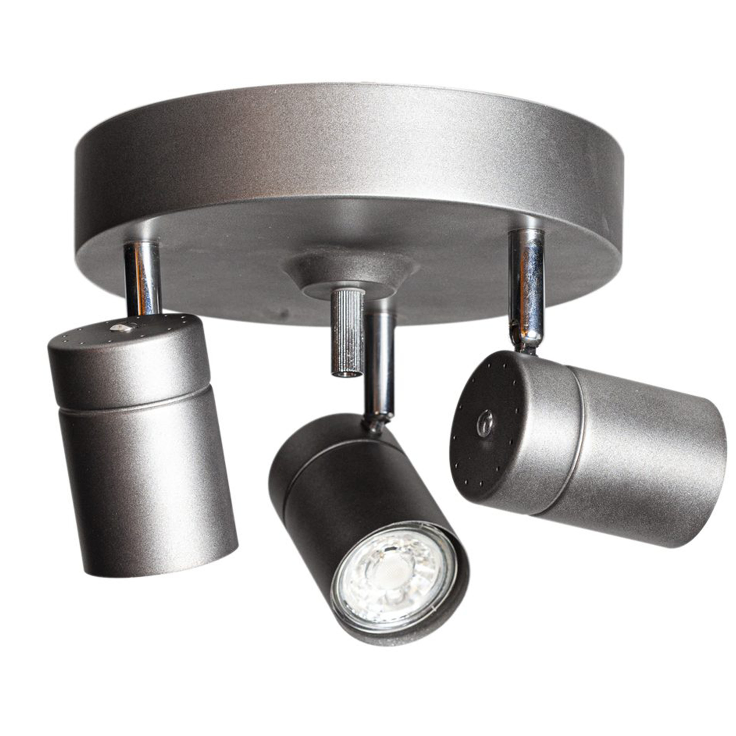 Correct 3 lights Spotlight Stålgrå