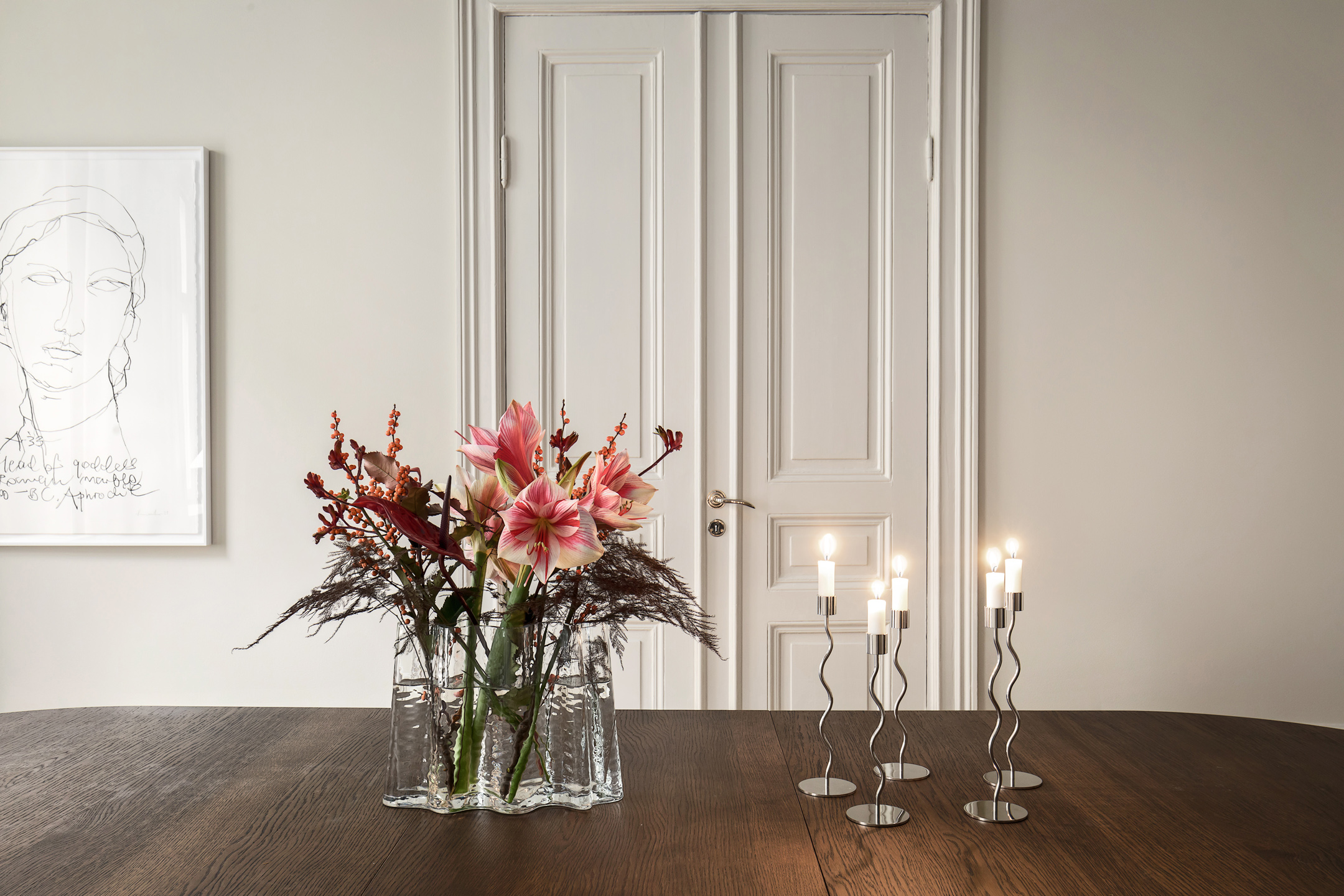 Cooee Design Curved Ljusstake Stainless Steel 23cm