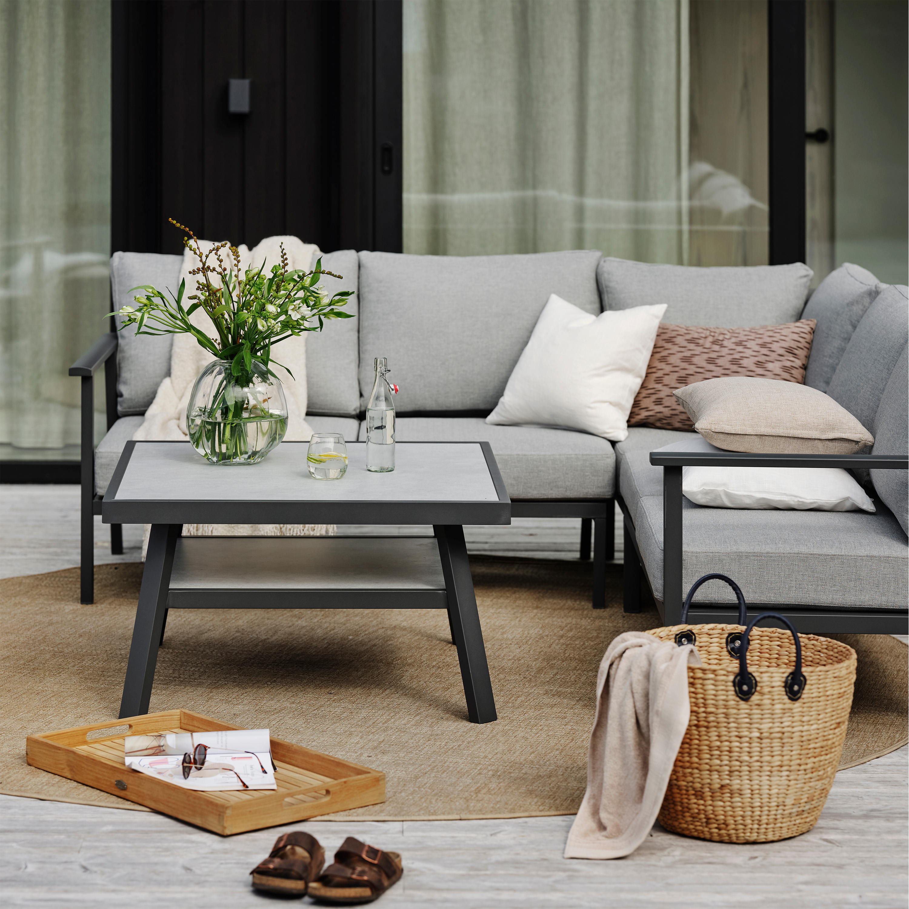 Brafab Samvaro Soffbord Antracit 90x90