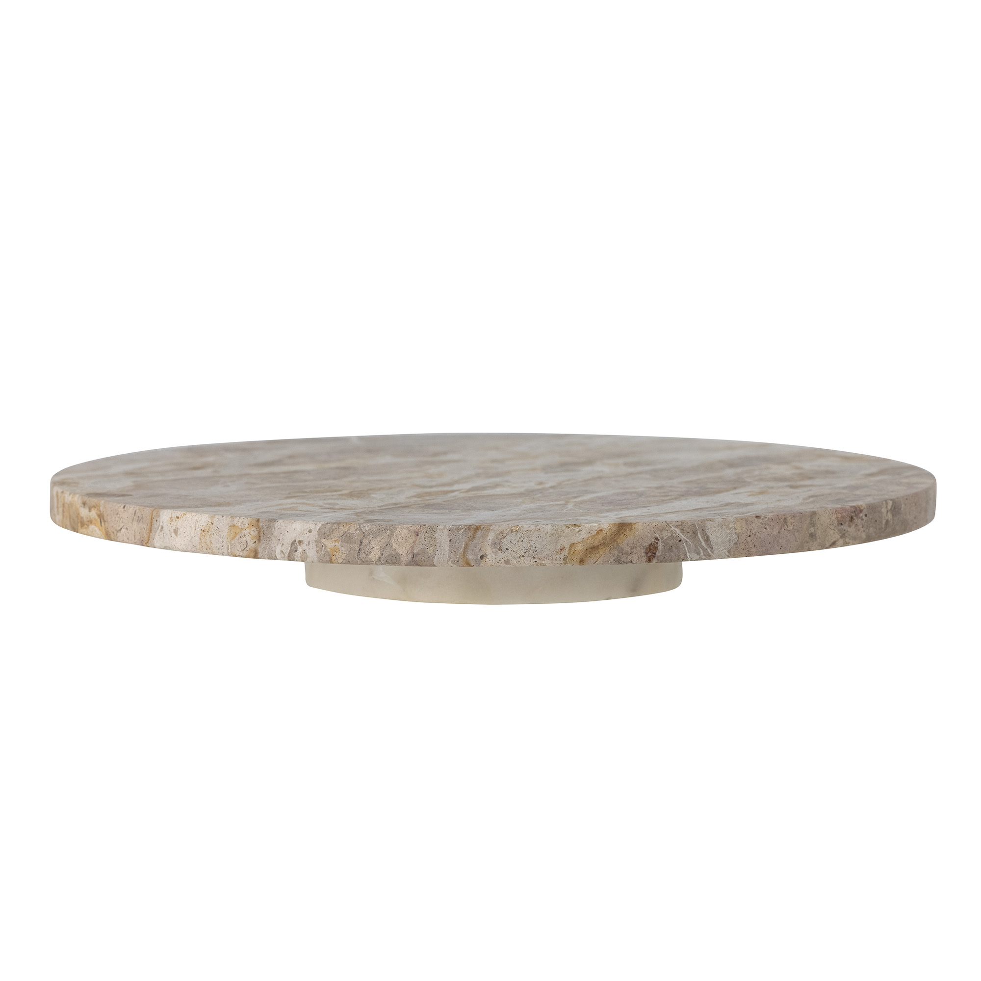 Bloomingville - Nuni Roterbar Bricka Brown Marble Ø36 - Brun