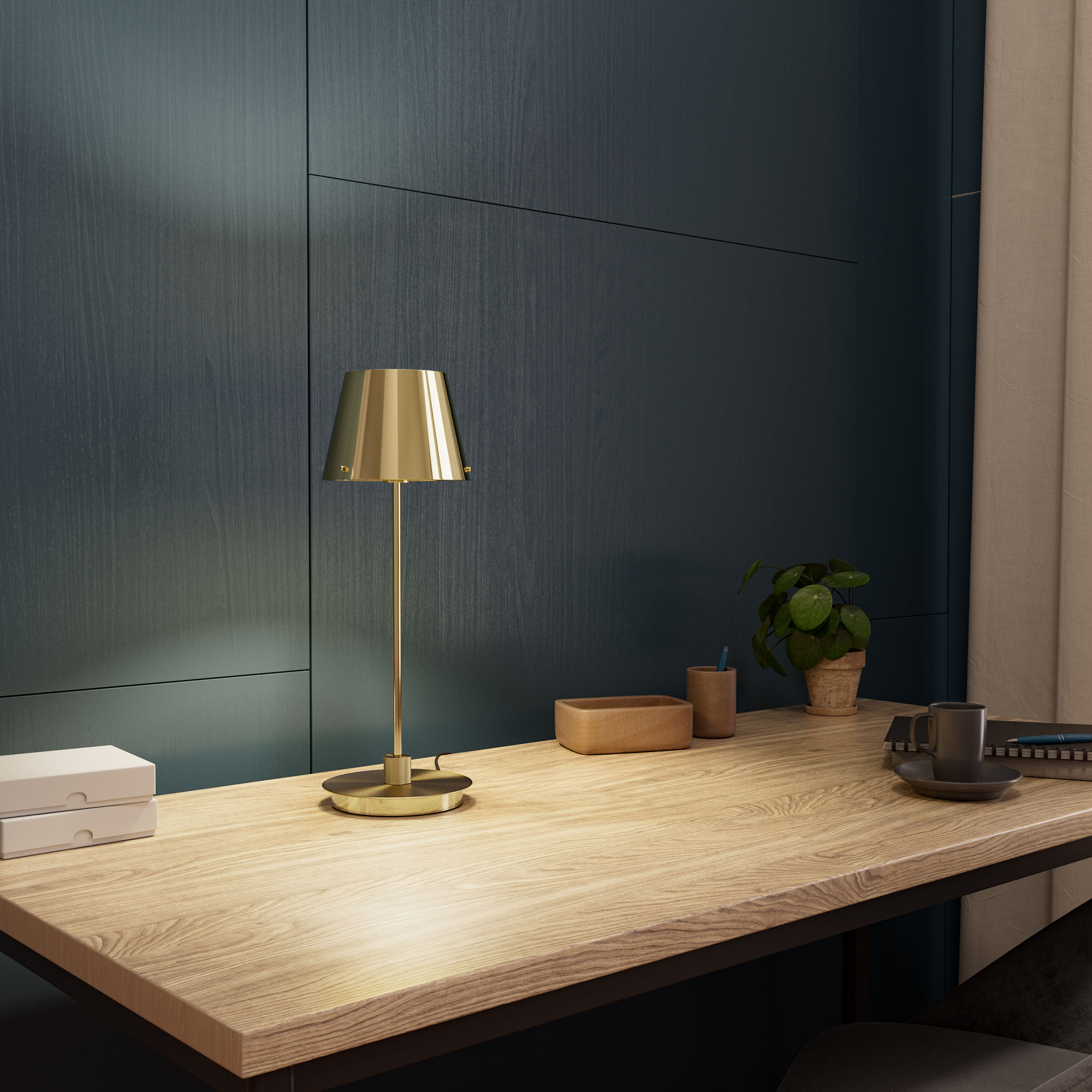 Herstal Gil il Grande Bordslampa Satin brass