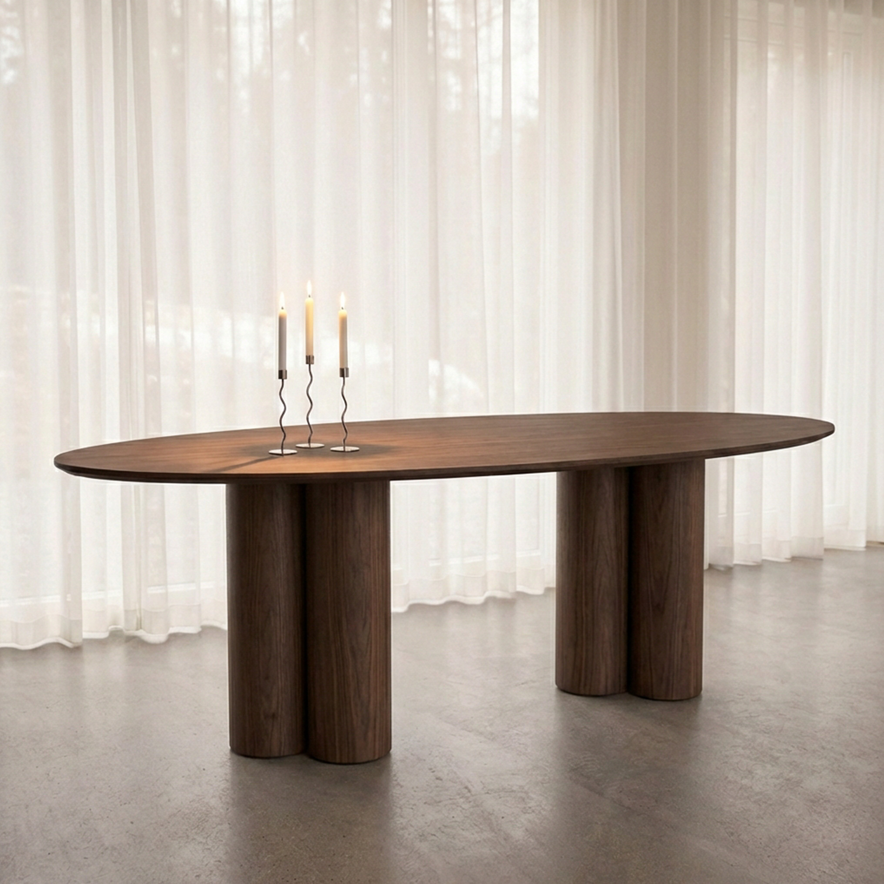Sleepo Collection Laura Dining Table Brown Stained Oak 220cm