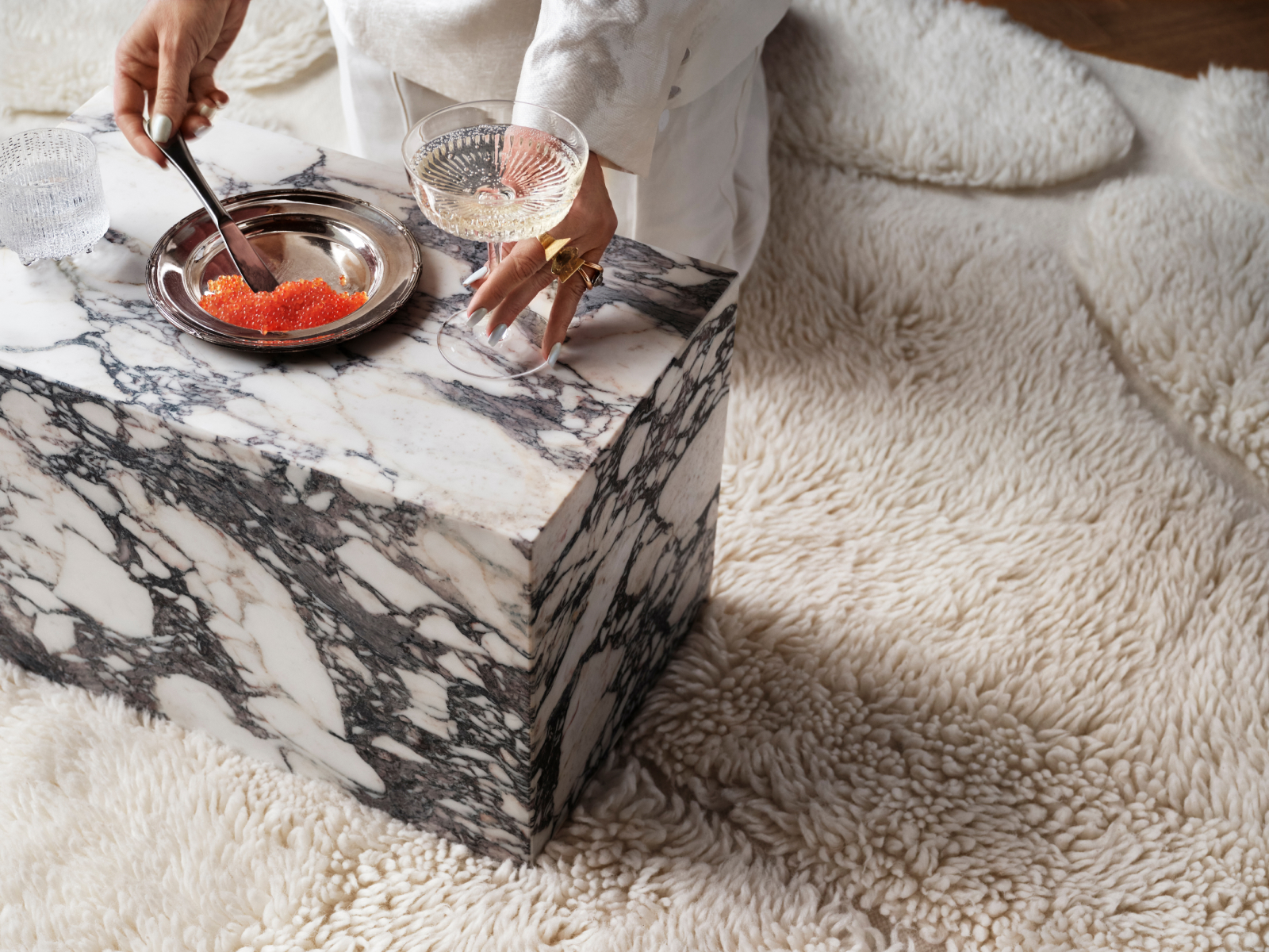 Tinted Kullin Wollteppich Offwhite 170x240