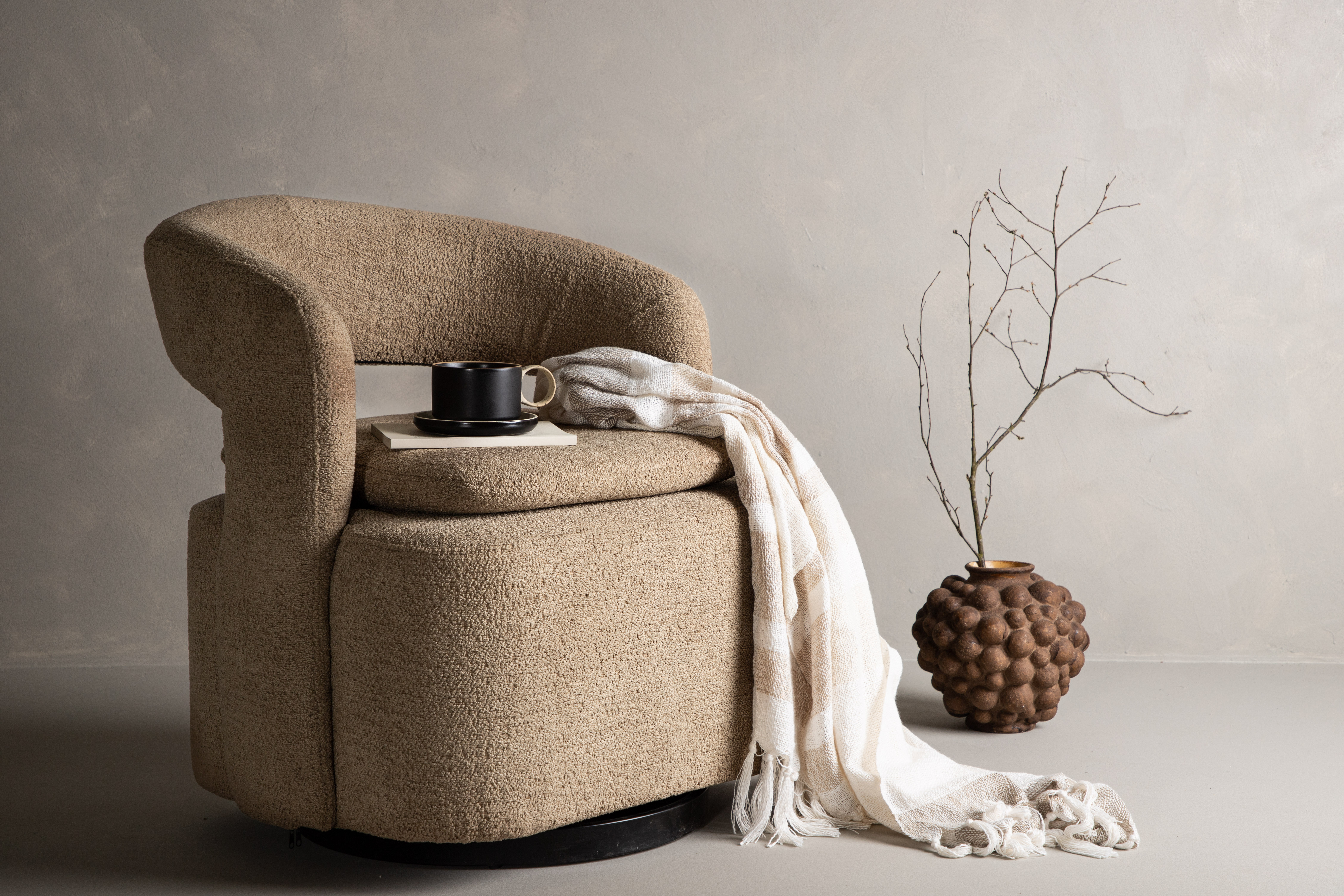 Venture Home Svea Fåtölj Beige Boucle