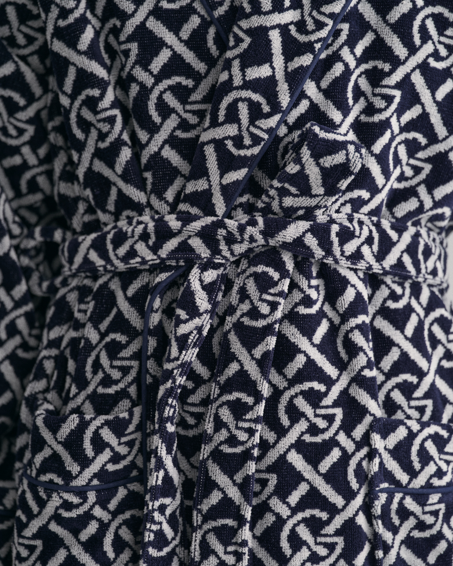 GANT Home G-Pattern Morgonrock Evening Blue M