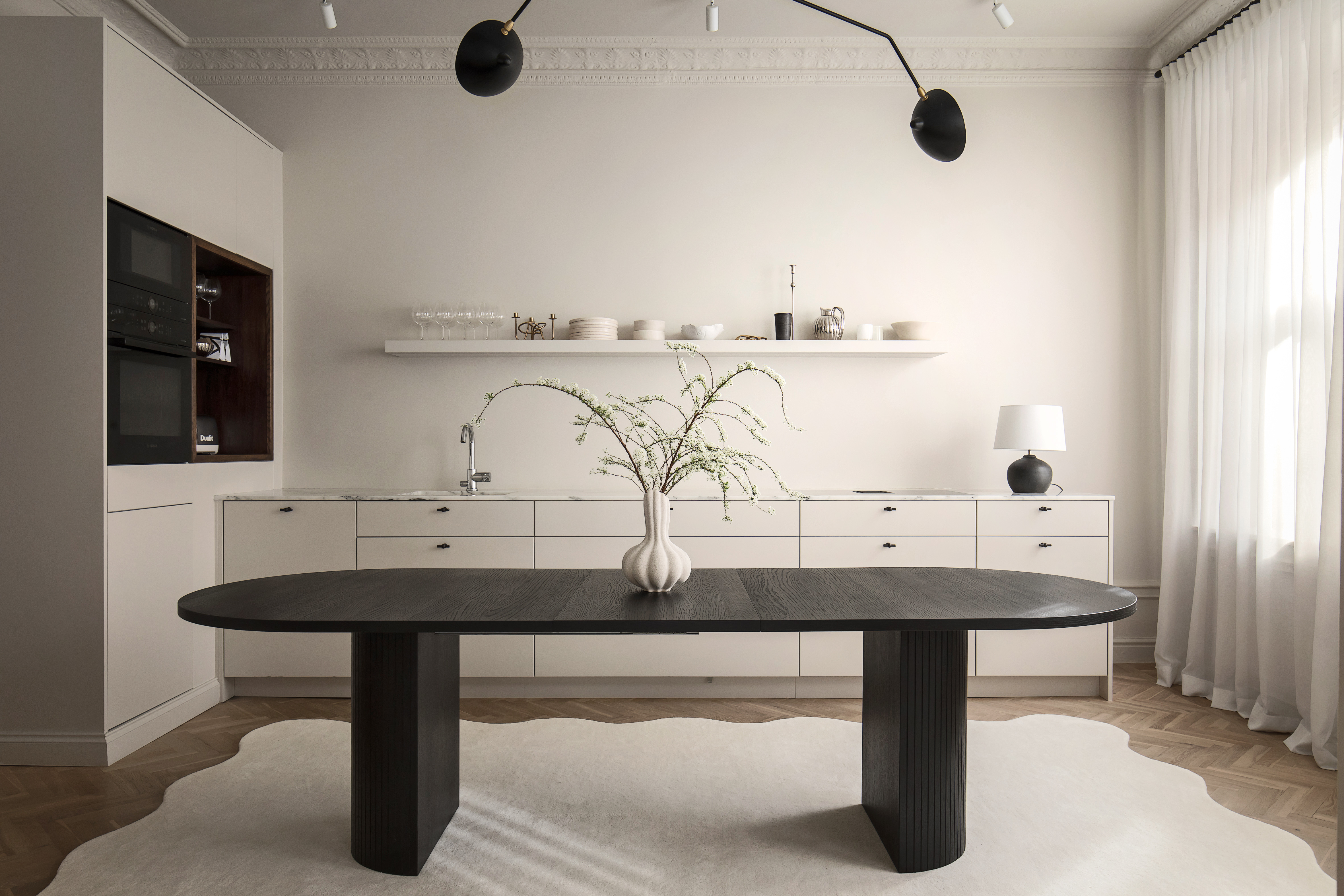 Sleepo Collection Bauer Matbord Svartbetsad 220+50+50