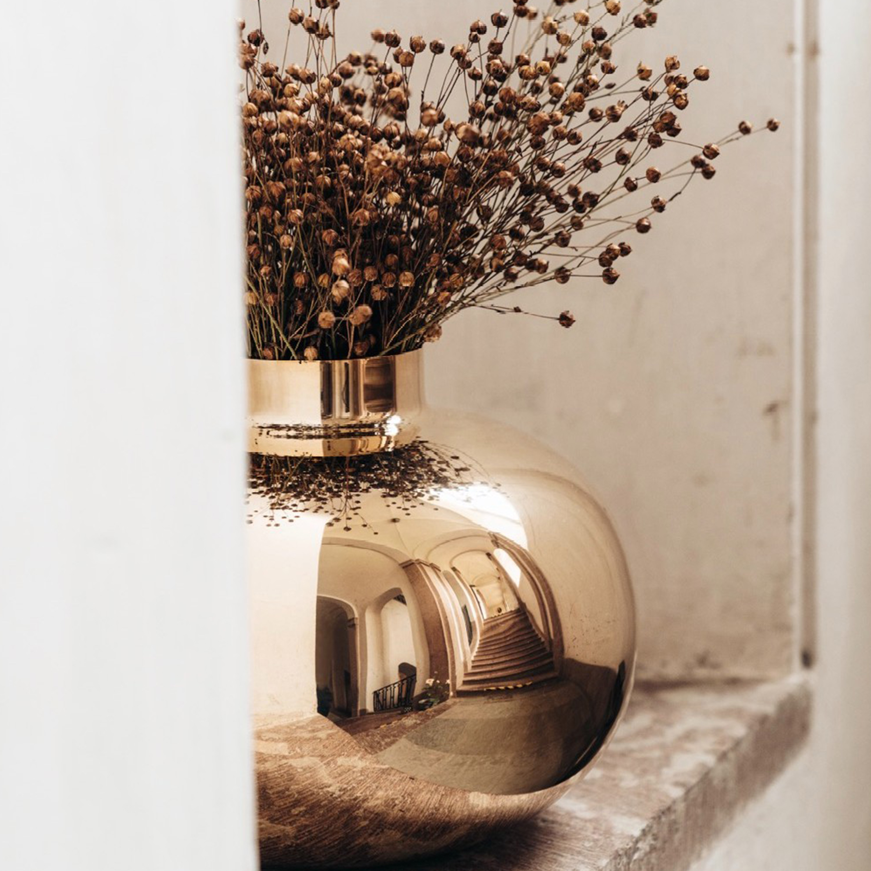 Hilke Collection Amico Vas Guld 29 cm