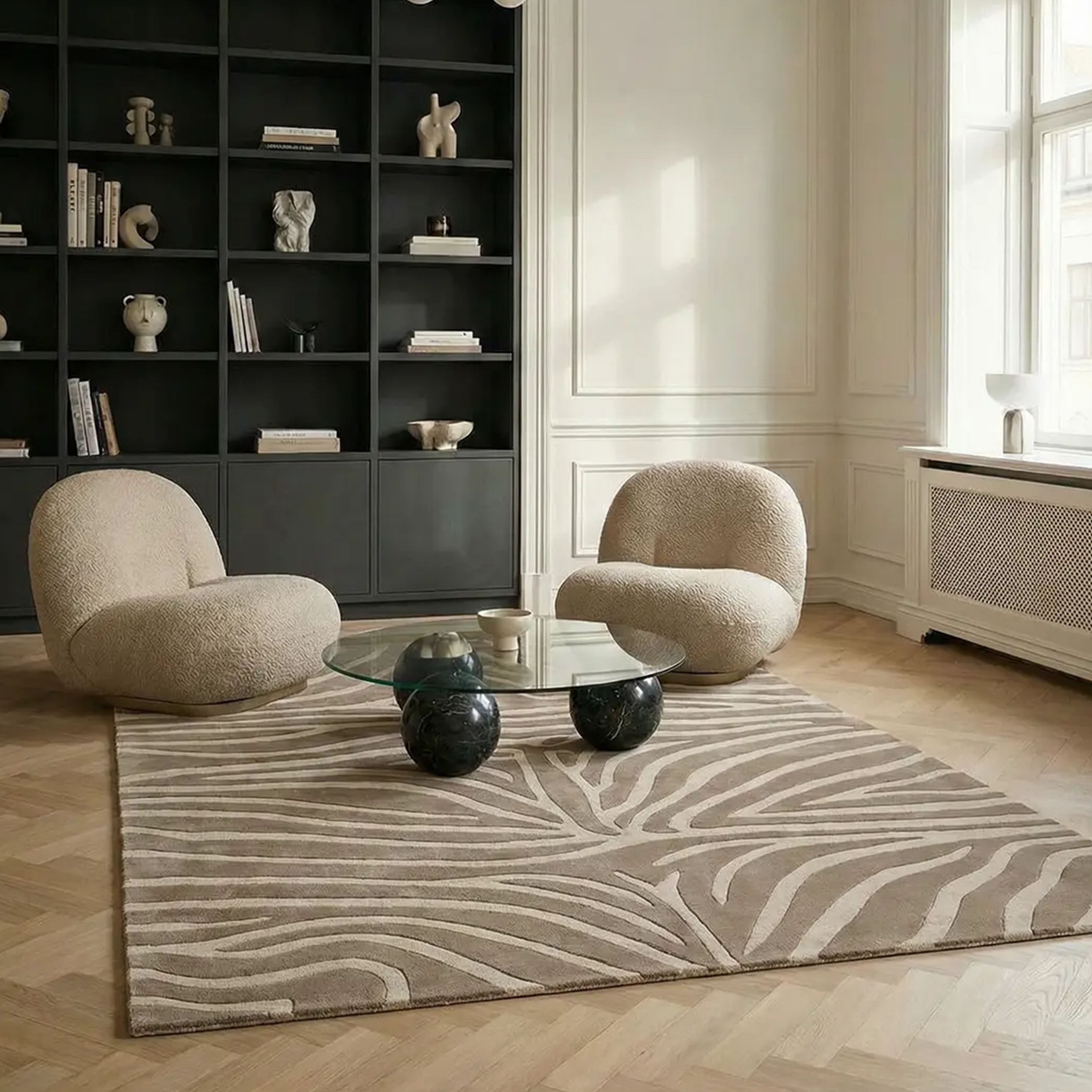 Classic Collection Zebra Ullteppe Beige 250x350