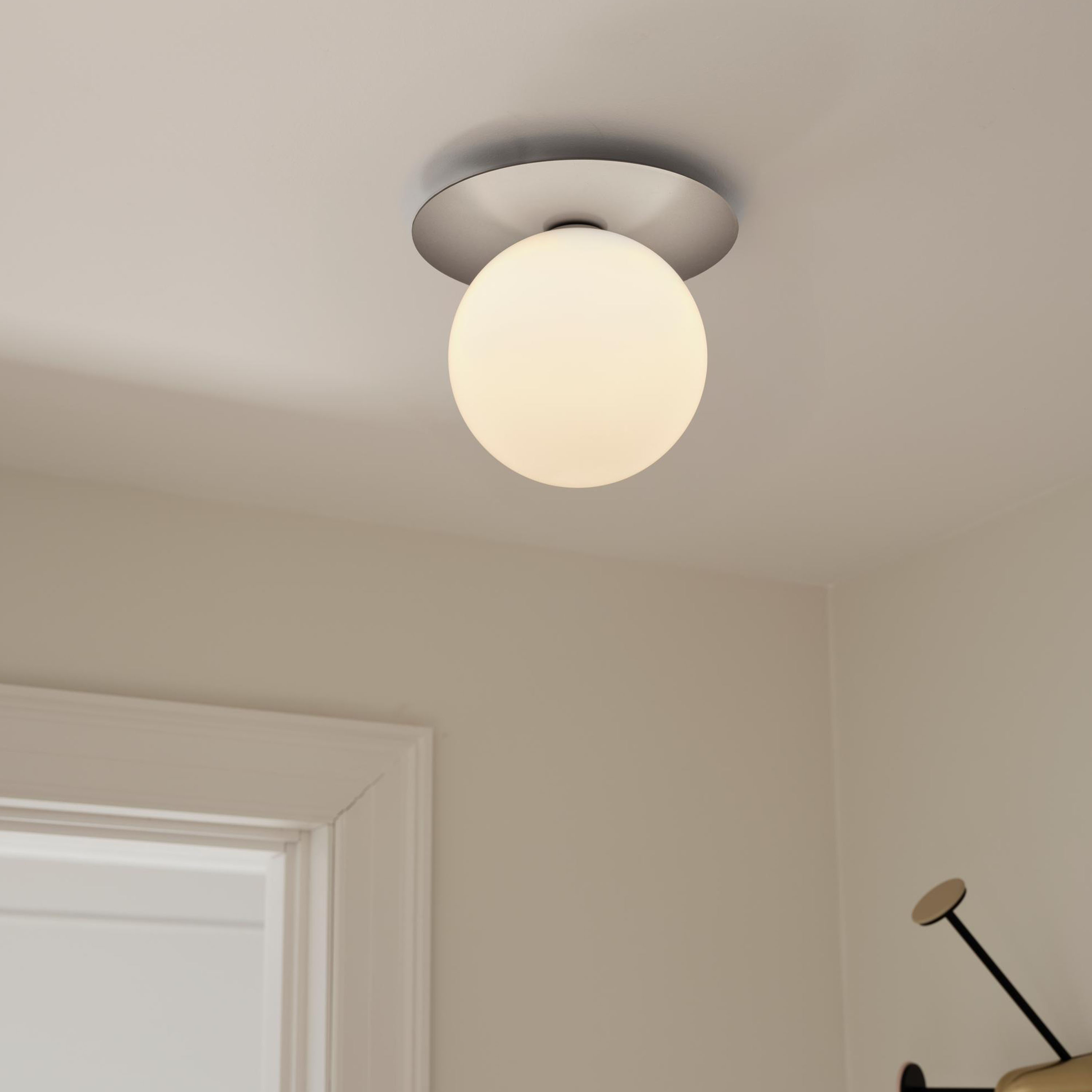 Nuura Liila 1 Vägg-/taklampa Light Silver/Opal Large
