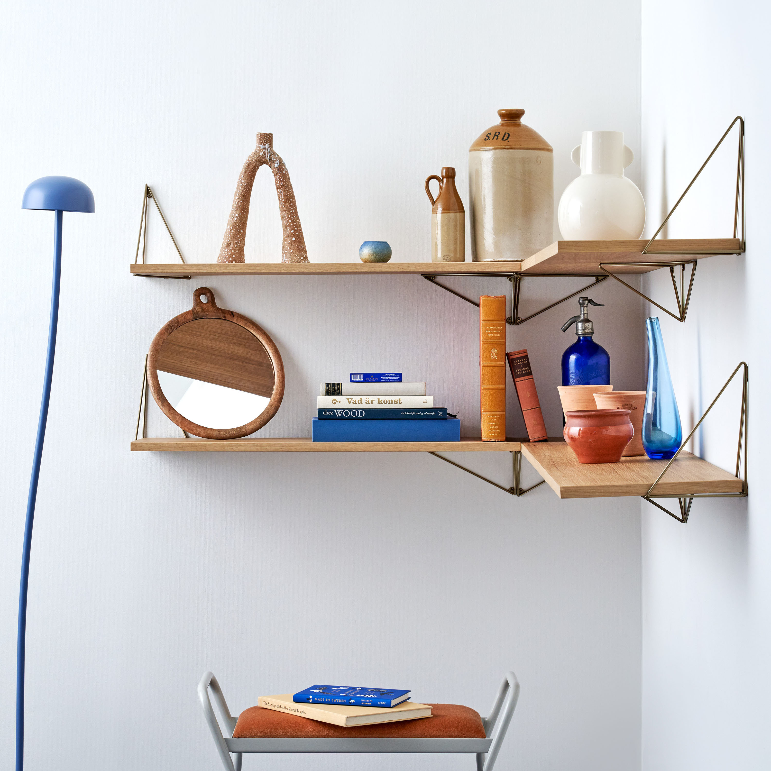 Maze Pythagoras Shelf Natural Oak 20x60cm