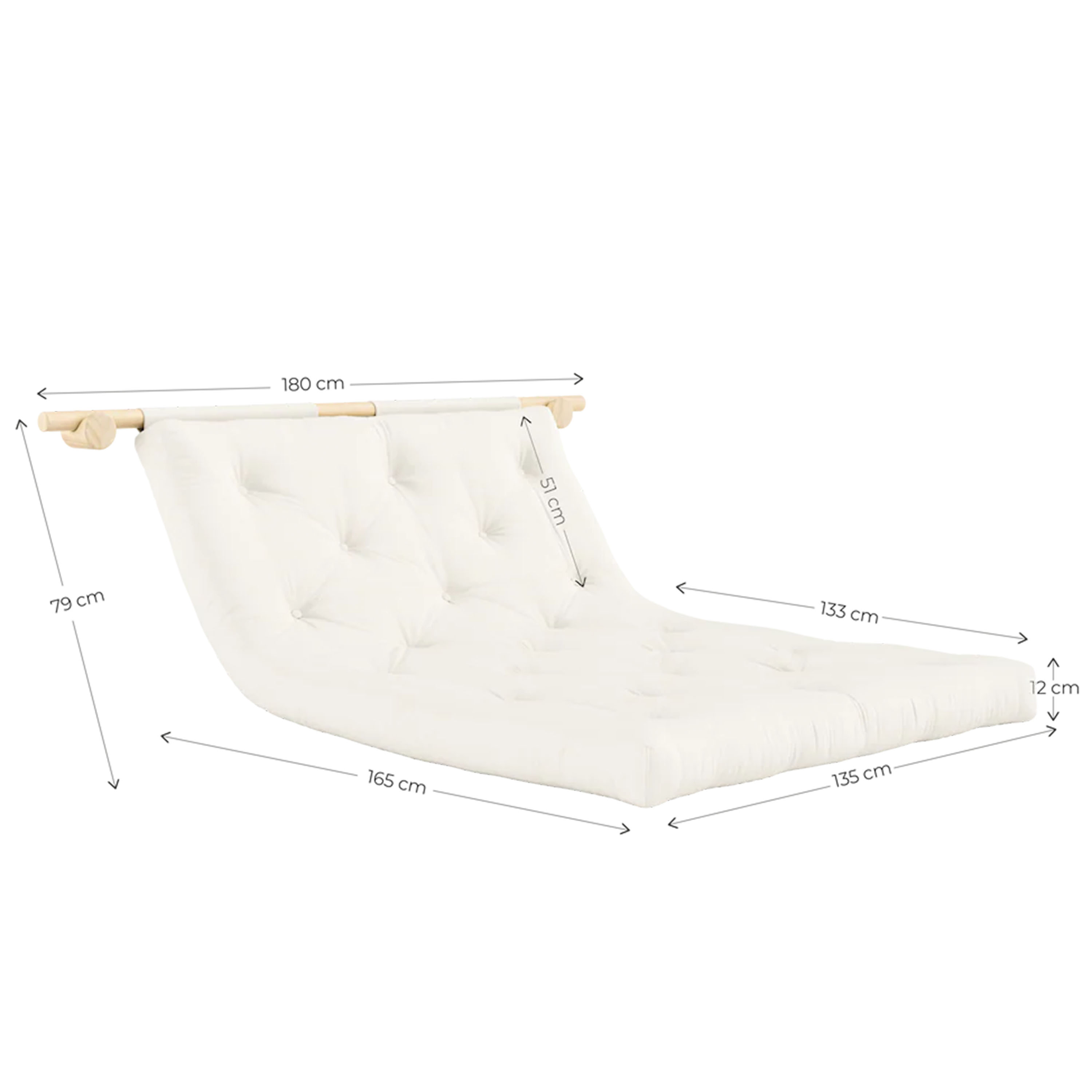 Karup Design Hooked Schlafsofa Raw/Natural 135x200
