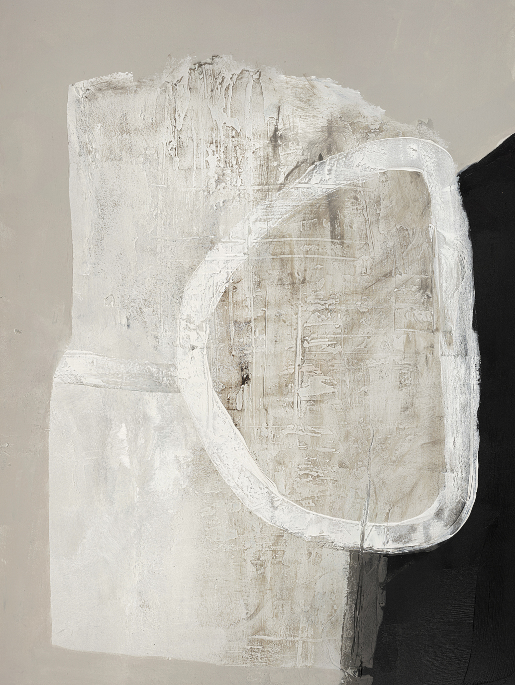 Malerifabrikken - White Stone Tavle No Frame 90x120cm - Beige  - Bilder