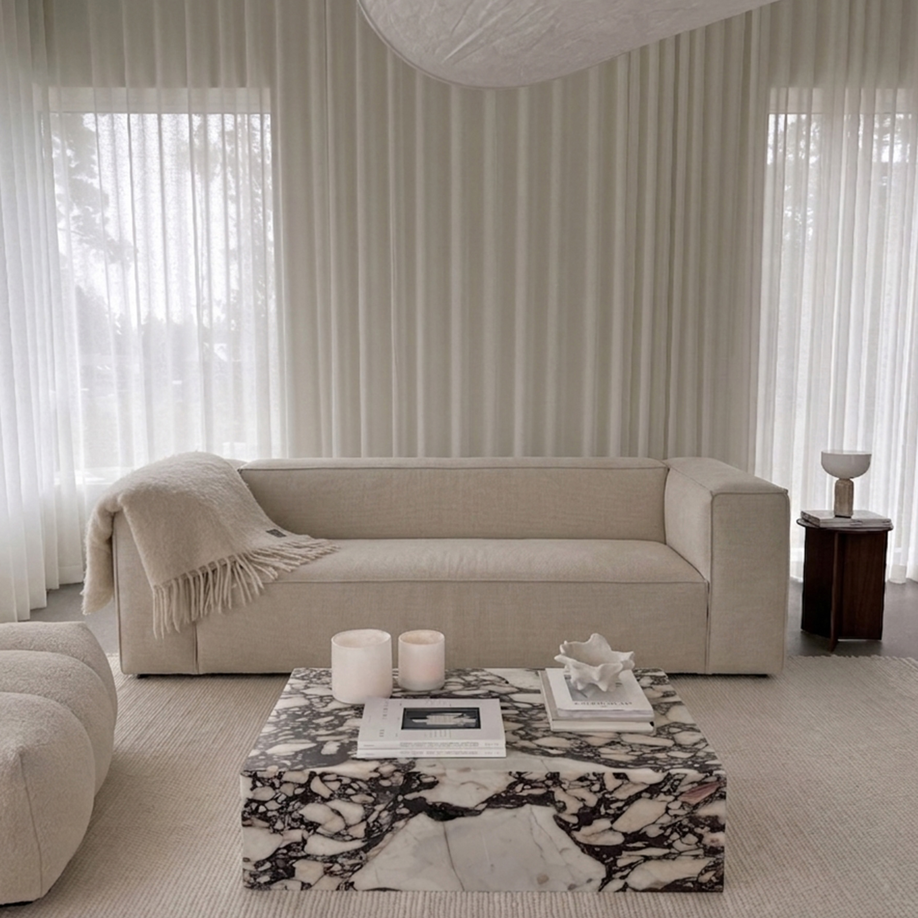 Sleepo Collection Luca 3-sits Soffa Creme 235cm