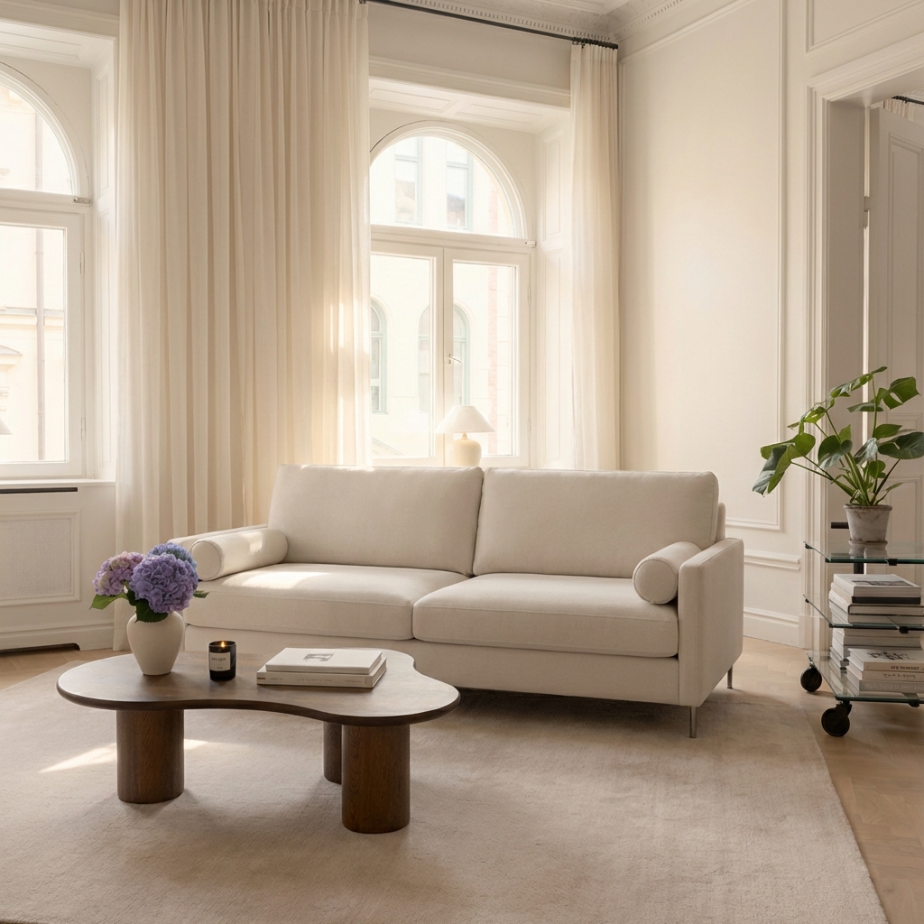 Sleepo Collection Åre 3-seters Sofakrem 227cm