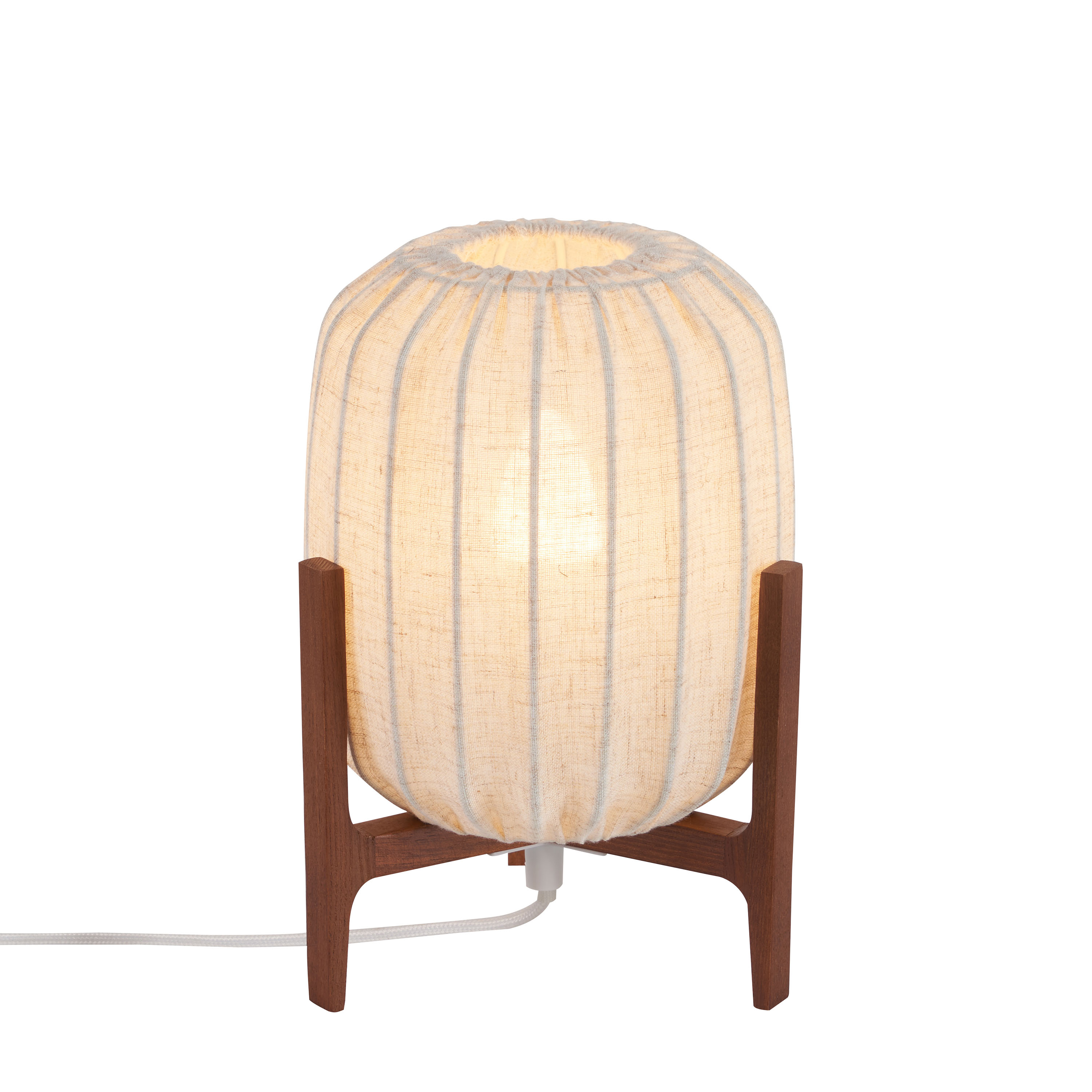 Watt &amp; Veke Prisma Tischleuchte Dark Ash/Natural 24cm