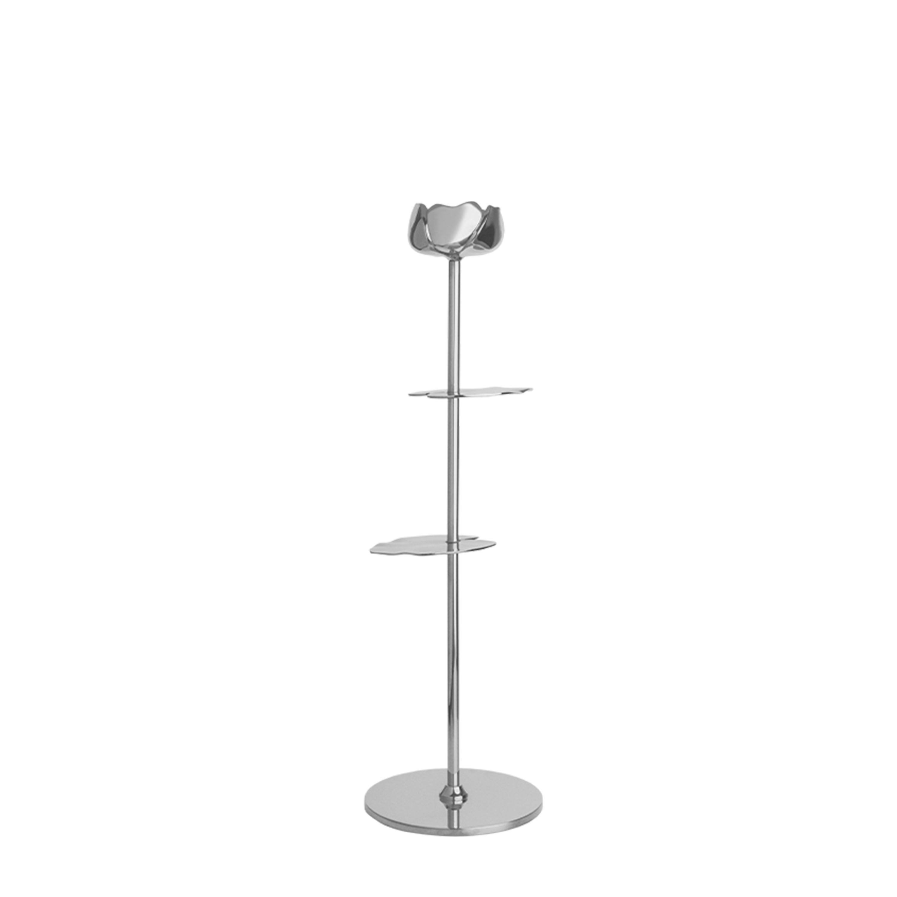 Hilke Collection - Ninfea Alta Kerzenhalter Silber 30cm - Kerzenständer