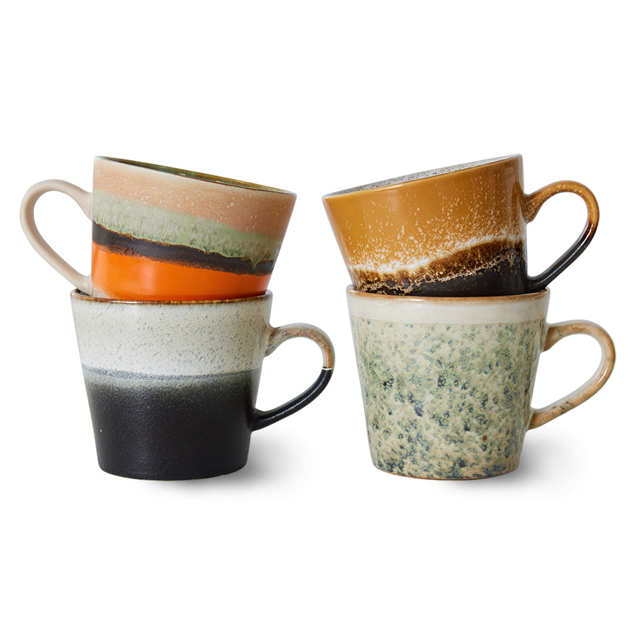 70s Ceramics Cappuccinokopp Verve 4-pack