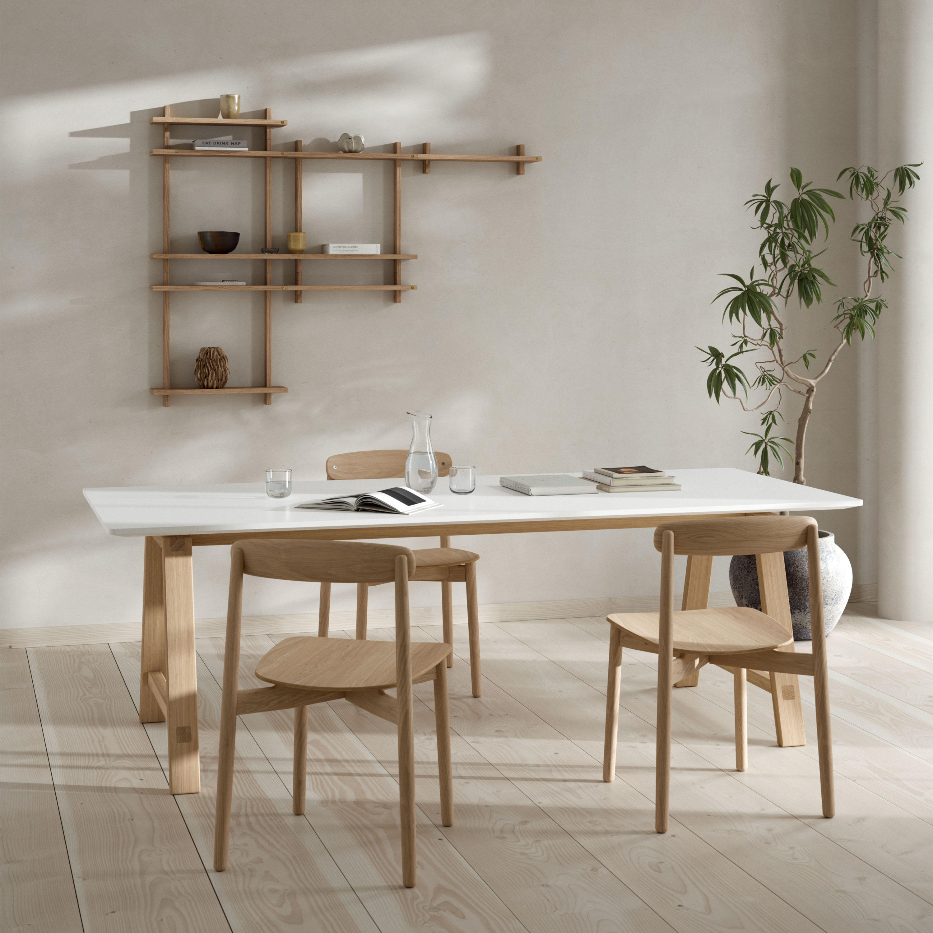 Andersen Furniture Unite Ruokatuoli Valkopigmentoitu Tammi