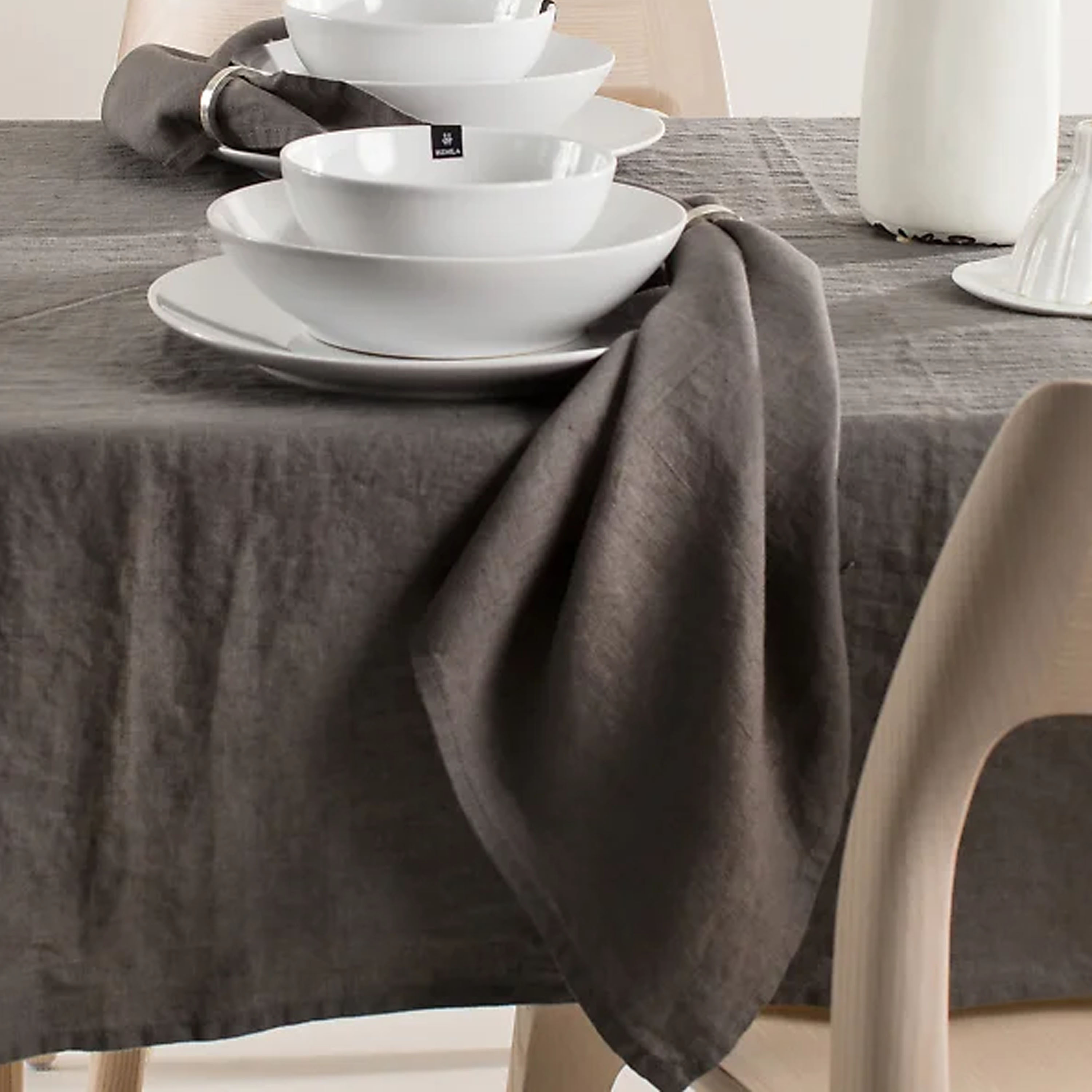 Himla Sunshine Leinenserviette Charcoal 4er-Pack