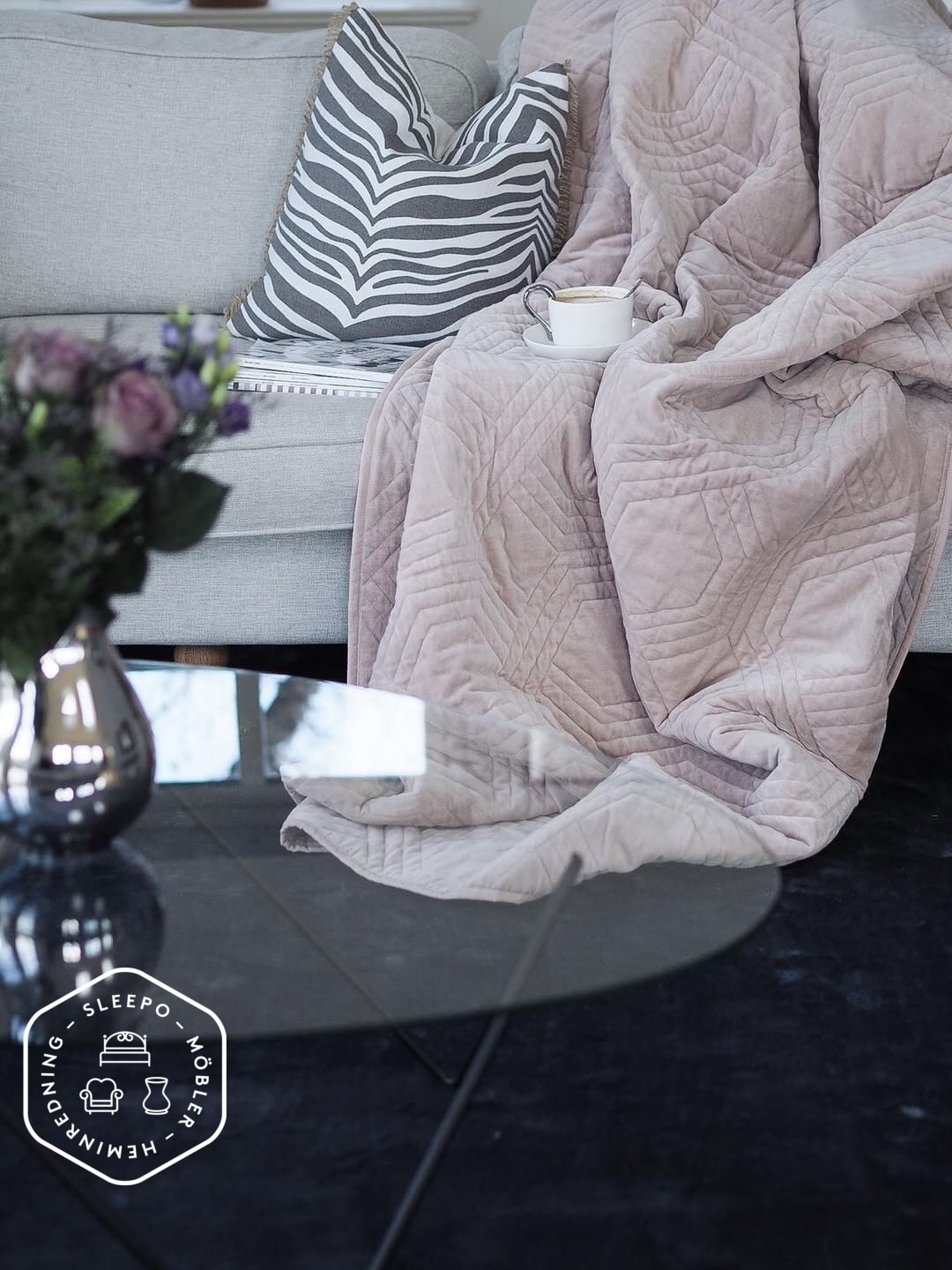 Classic Collection Zebra Dekokissen Titanium 50x50