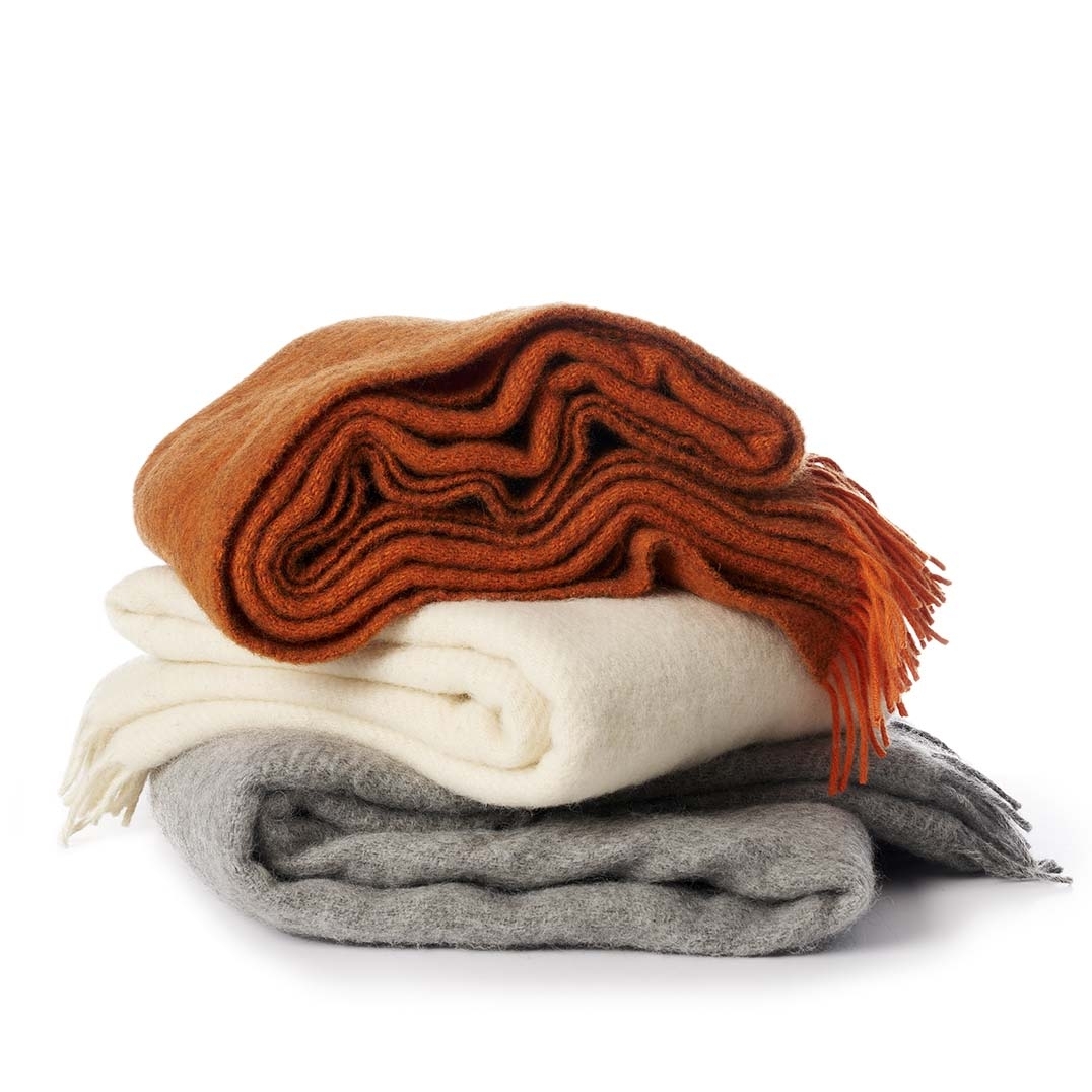 Klippan Yllefabrik Gotland Villapeitto Oranssi