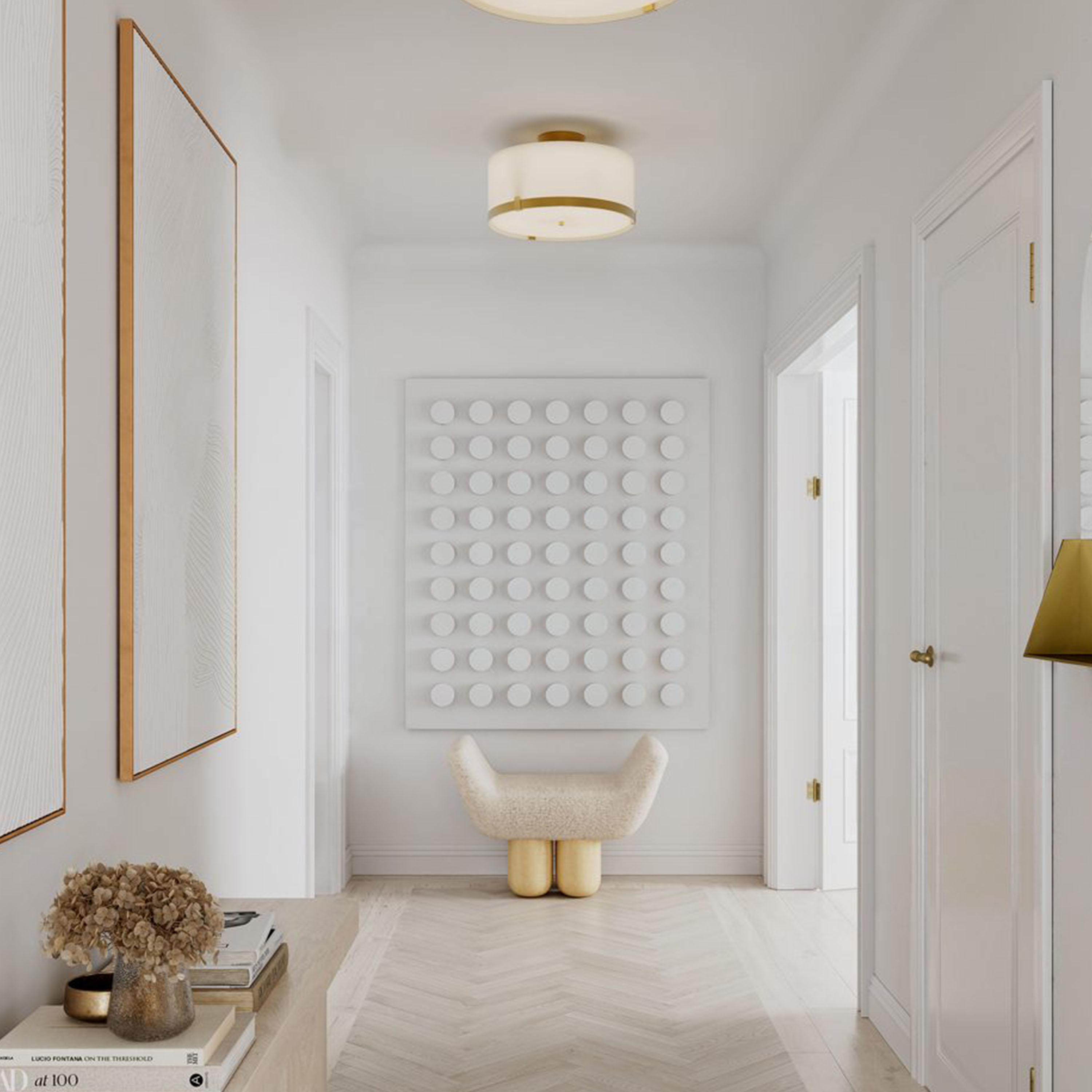 By Rydéns Marcel Plafond Vit/ Mässing Ø40