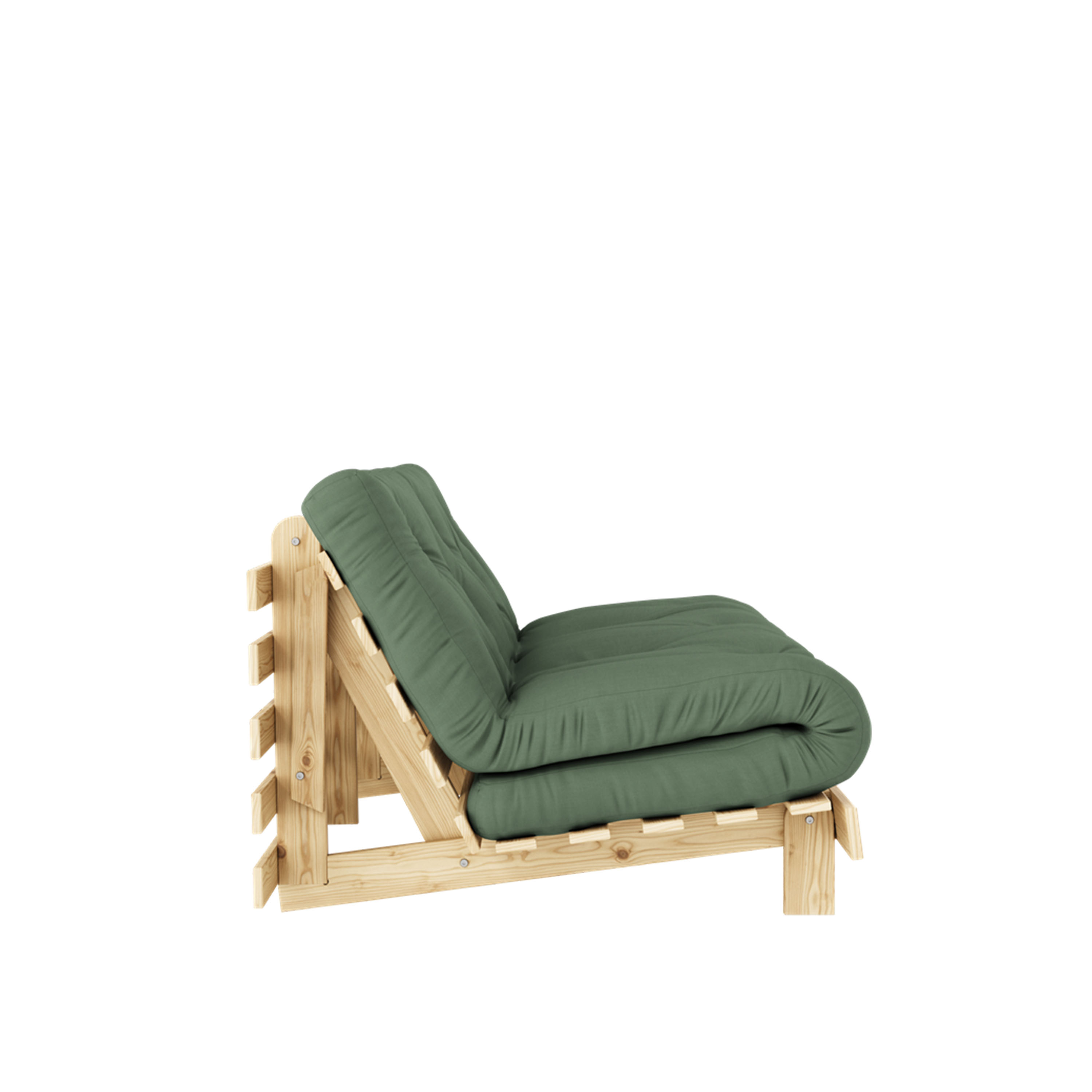 Karup Design Roots Schlafsofa Natur/Olivgrün 160cm