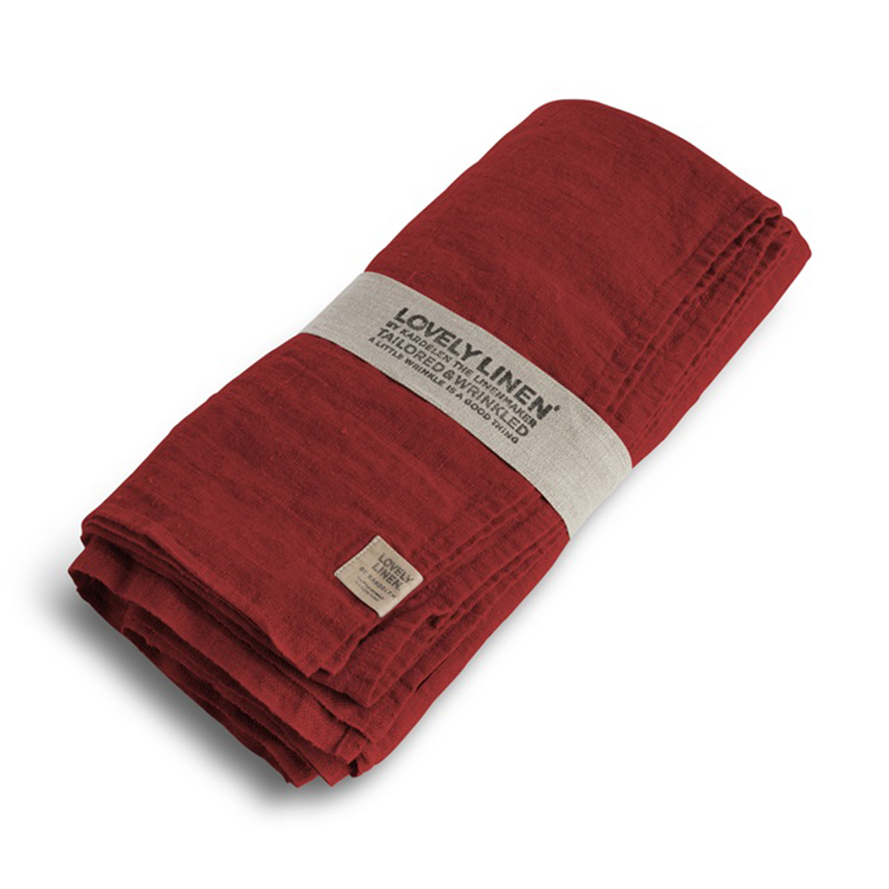 Lovely Linneduk Real Red 145x300