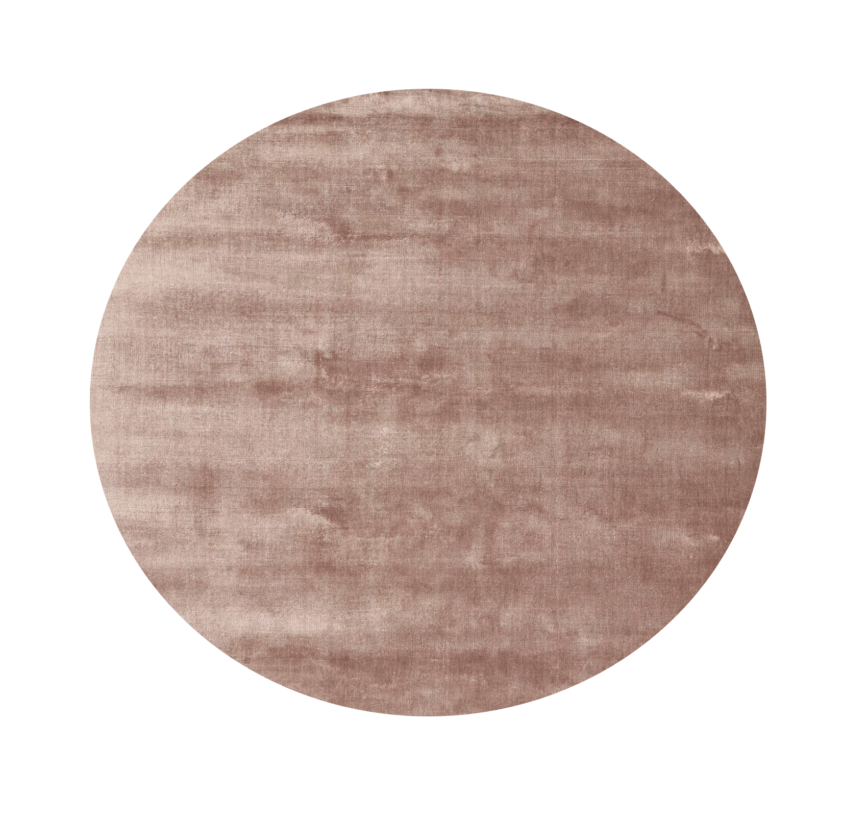 Lucens Rund Viskosmatta Rose Ø200