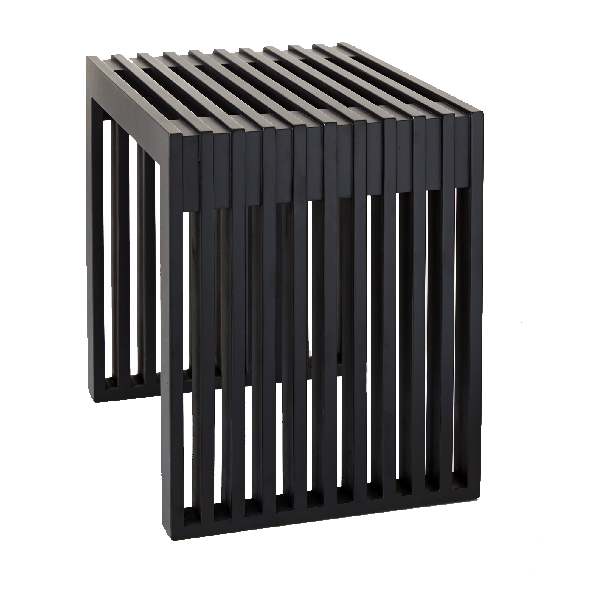 Cinas Rib Sidobord Svart 45cm