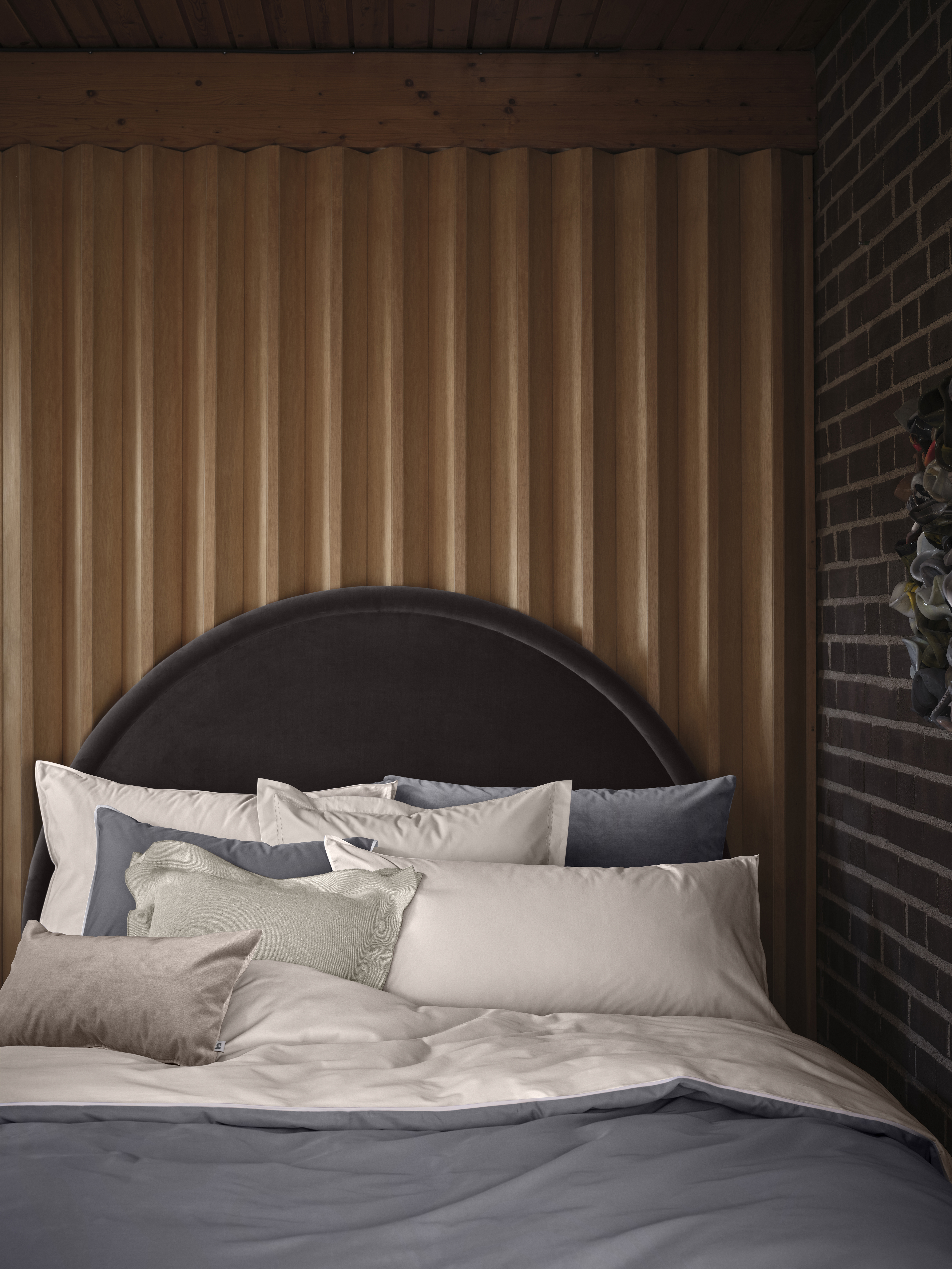 Mille Notti Duetto Örngott Beige/Grå 50x90