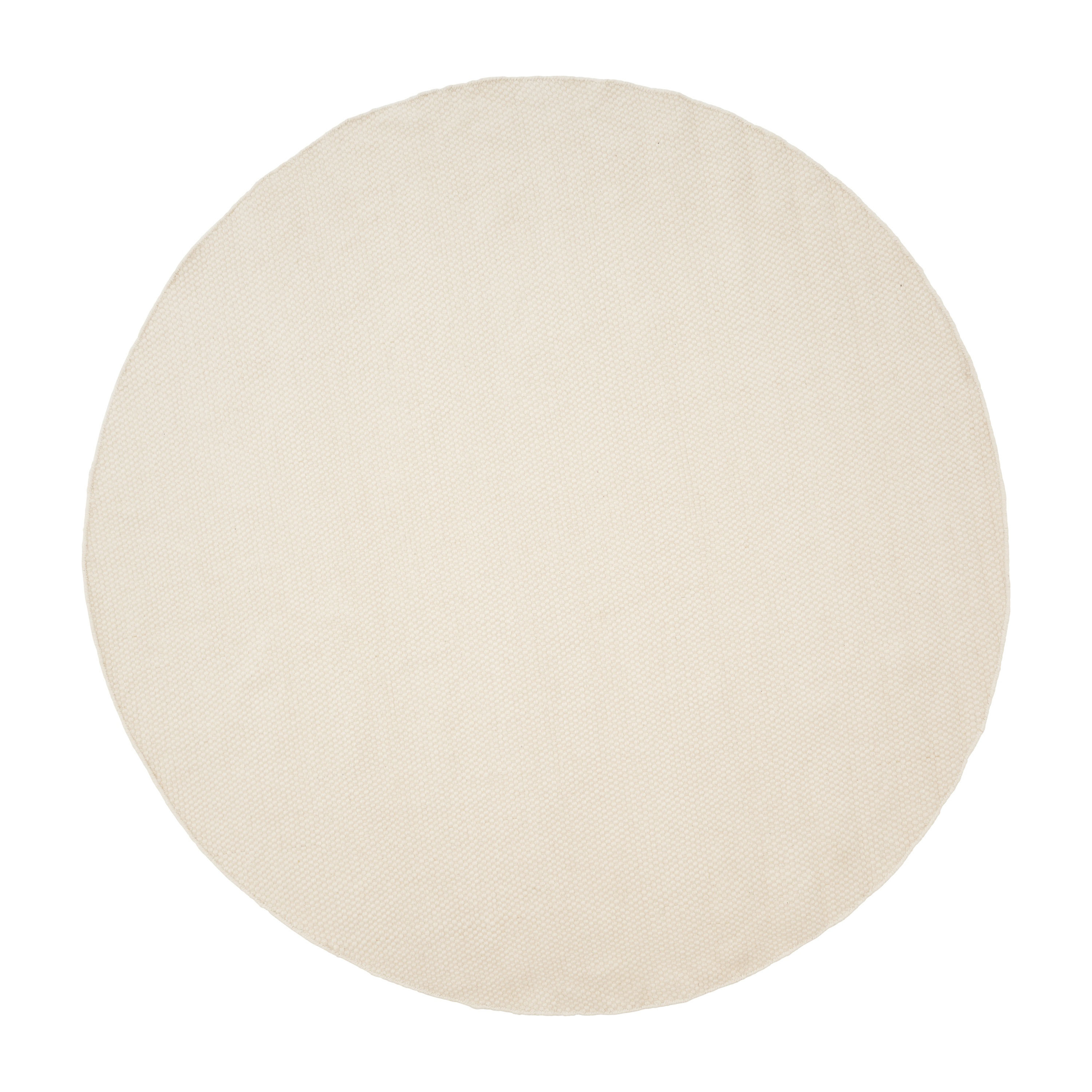 Asko Pyöreä Villamatto White Ø240