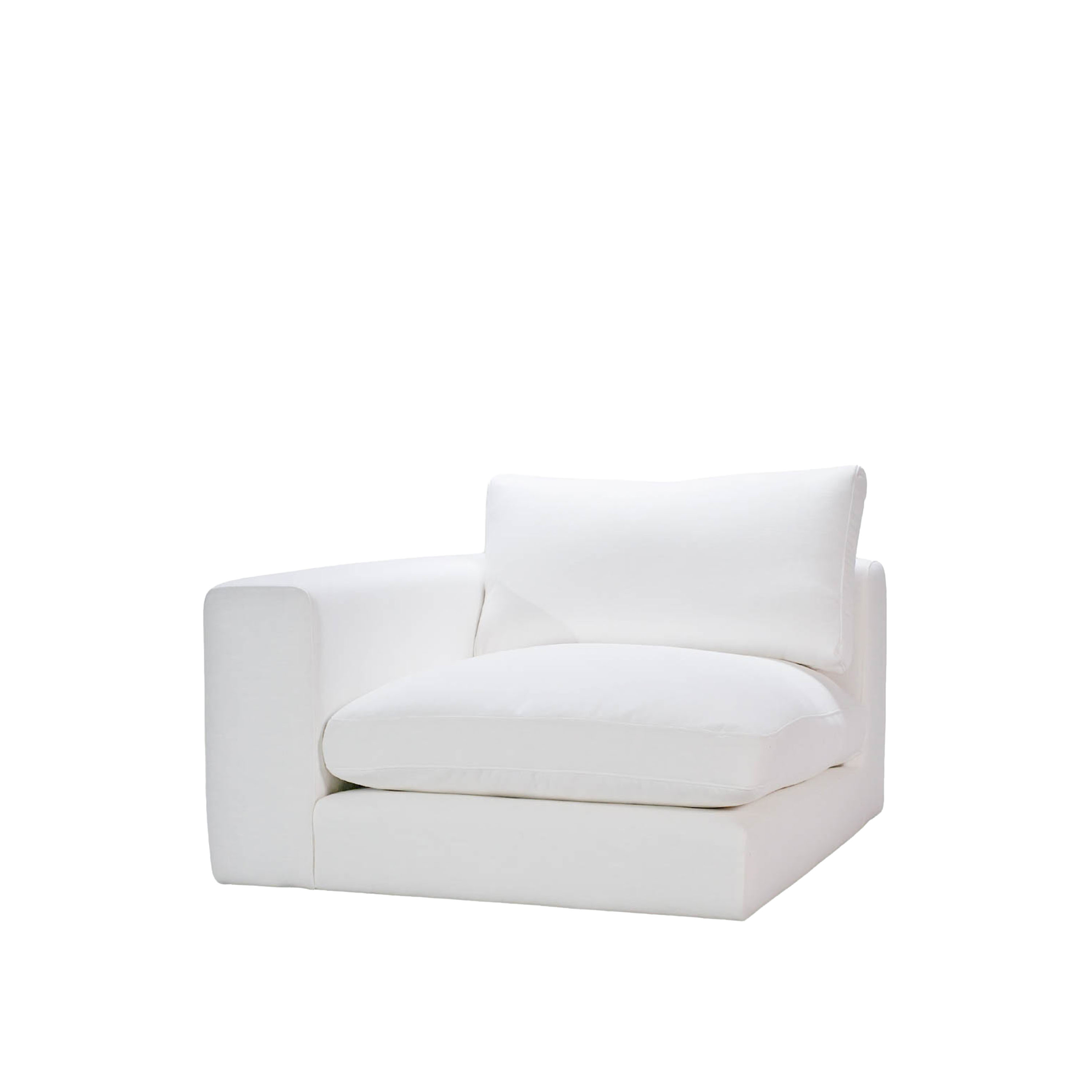 Capri 1-sits Soffmodul Vänster Armstöd White 107cm