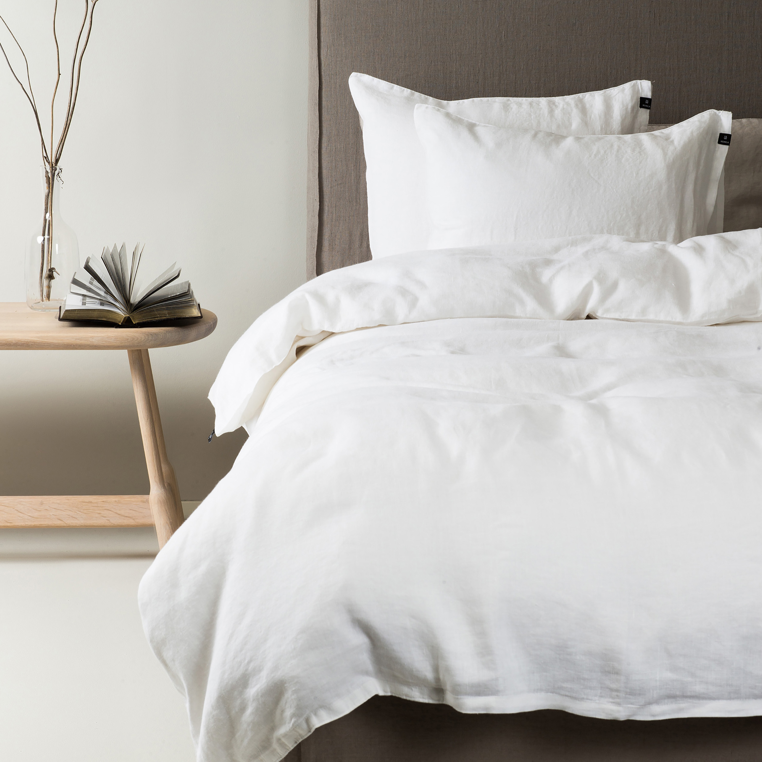 Himla Sunrise Bettbezug Leinen Weiß 220x200