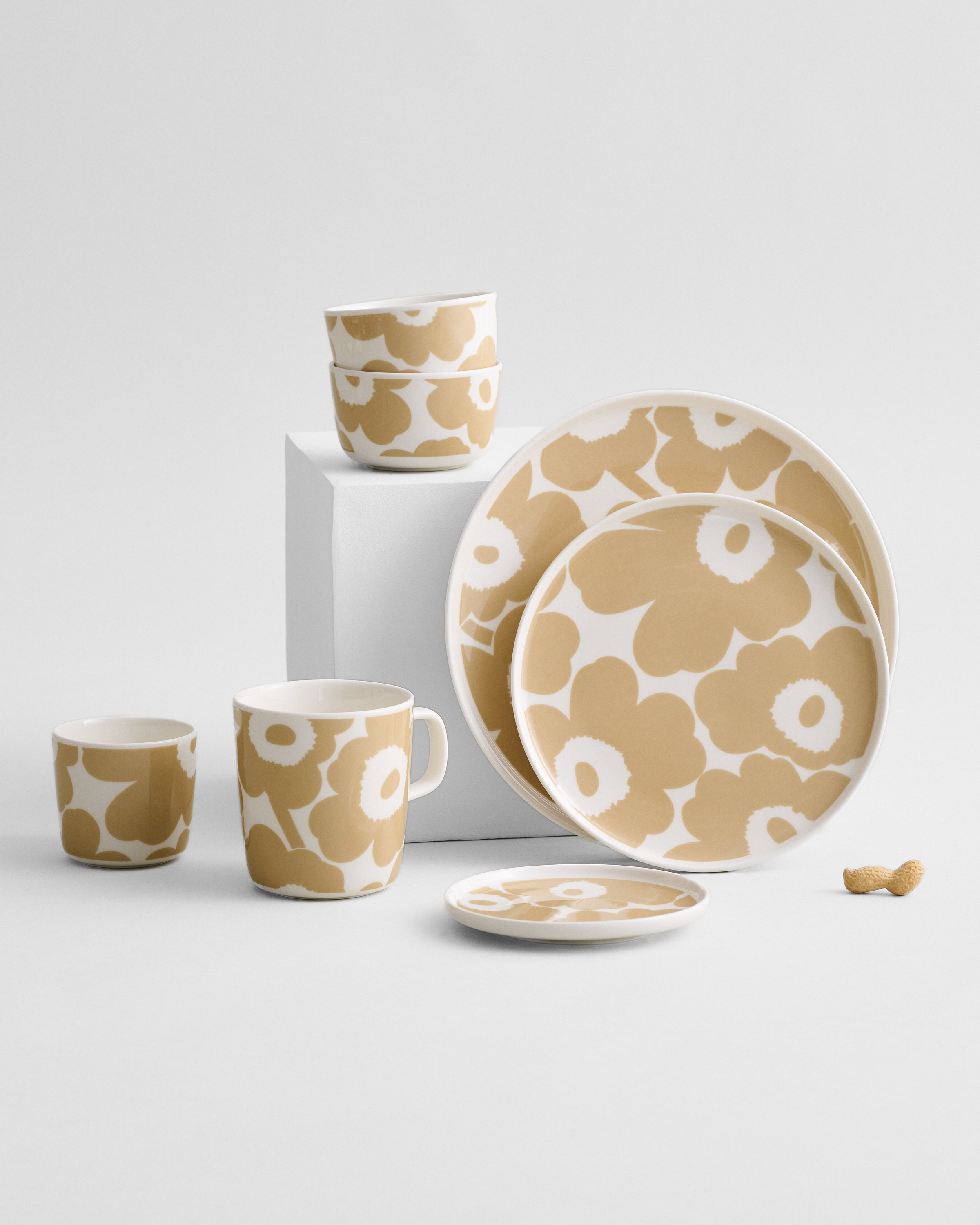 Marimekko Oiva Unikko Skål White/Beige