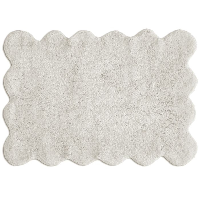Classic Collection - Clam Badrumsmatta Vit 60x90 - Badrumsmattor, Toalettmattor