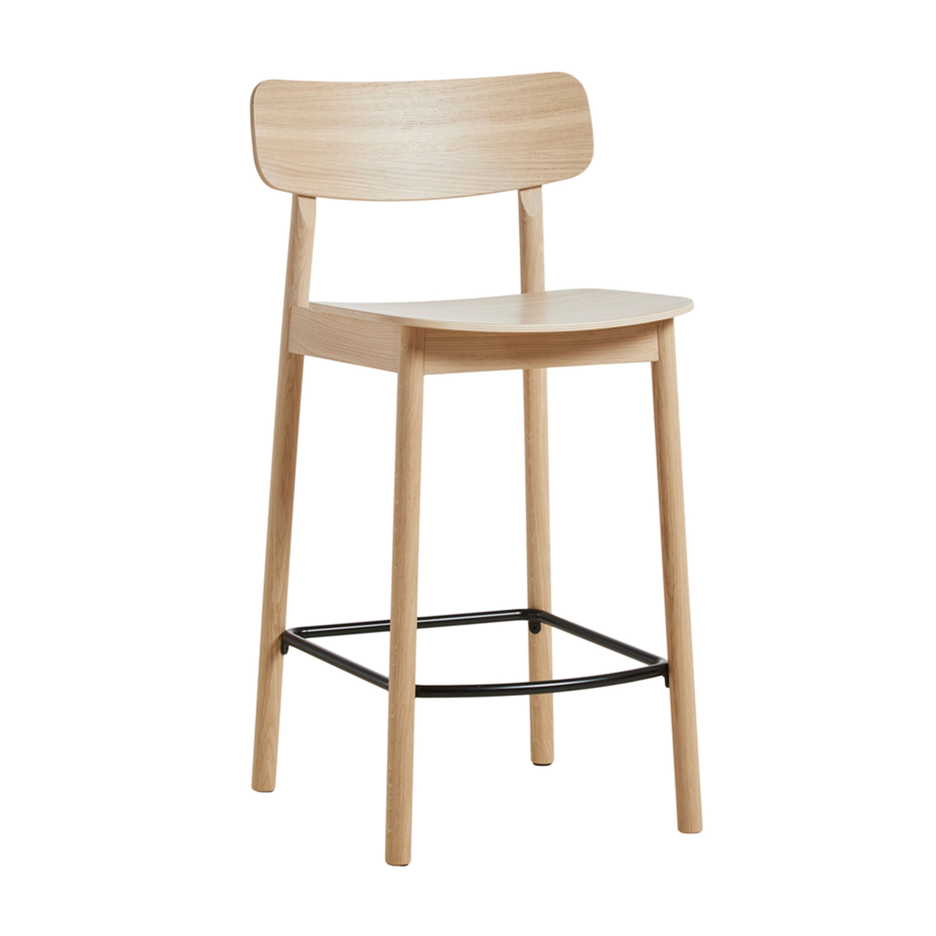 Woud - Soma Barhocker Weiß pigmentierte Eiche 91 cm