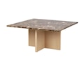 Brooksville Soffbord Brun Marmor/Vitpigmenterad 90x90
