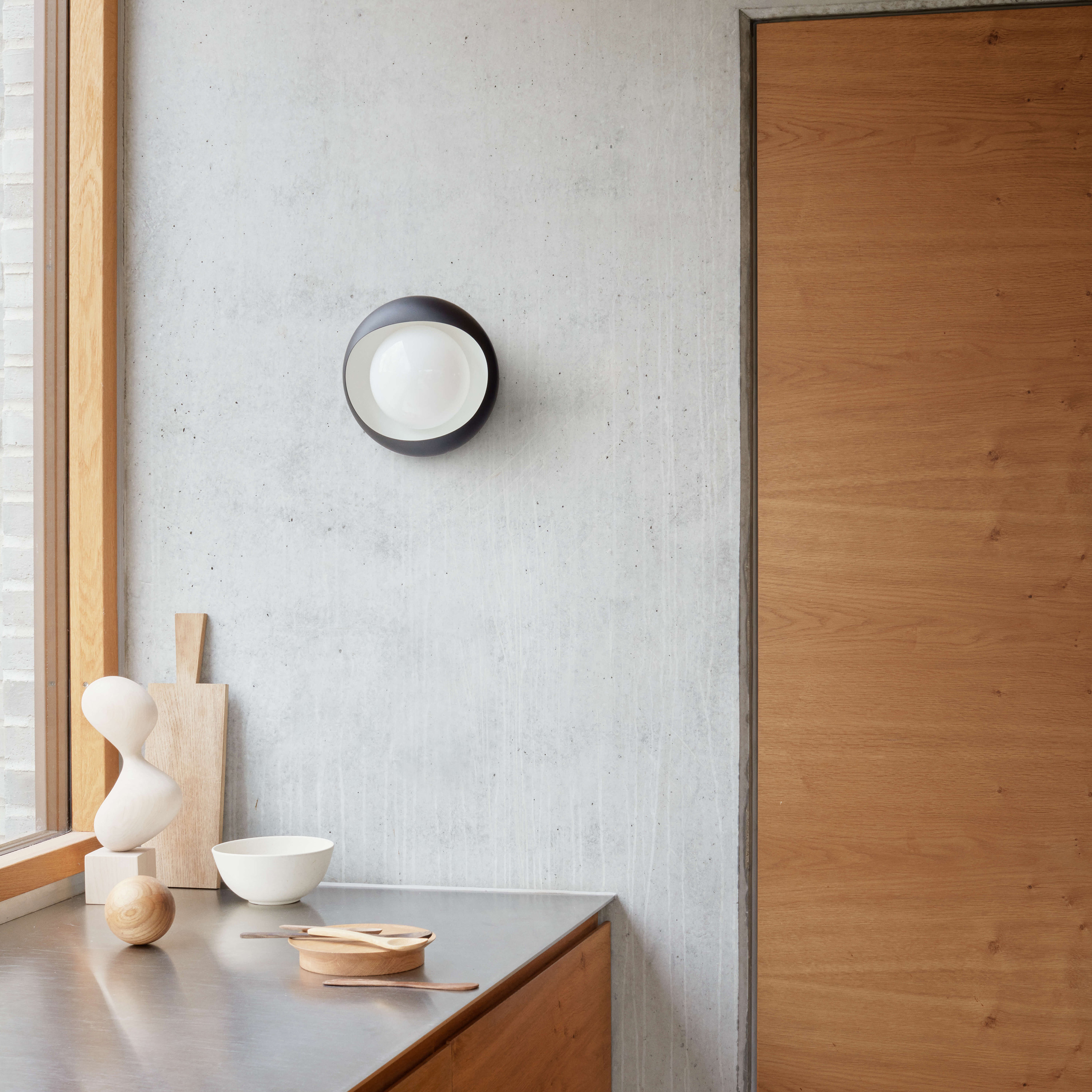 LYFA Cornea Wandleuchte Schwarz 15cm