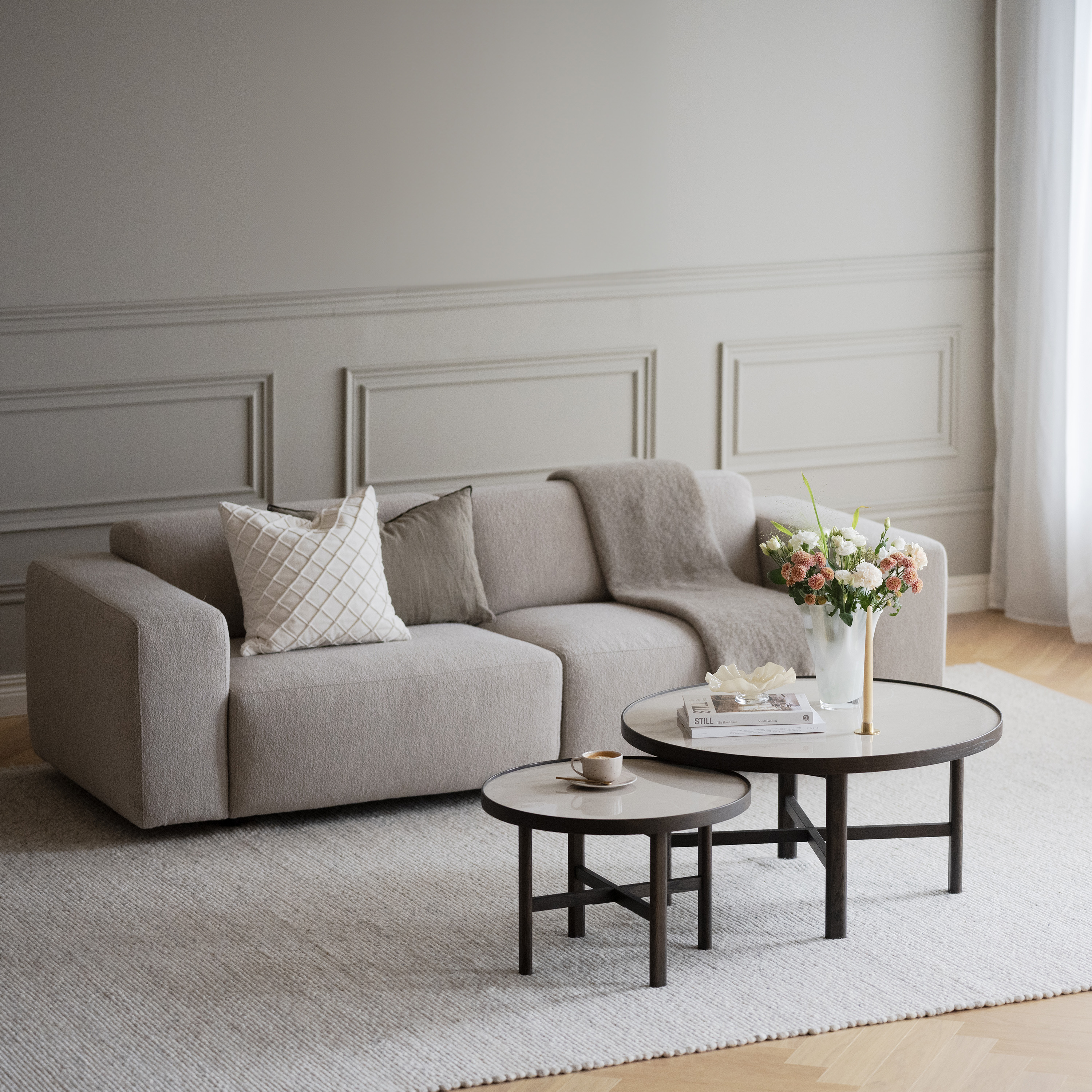 Rowico Home Marsden Soffbord Beige/Brun Ø60