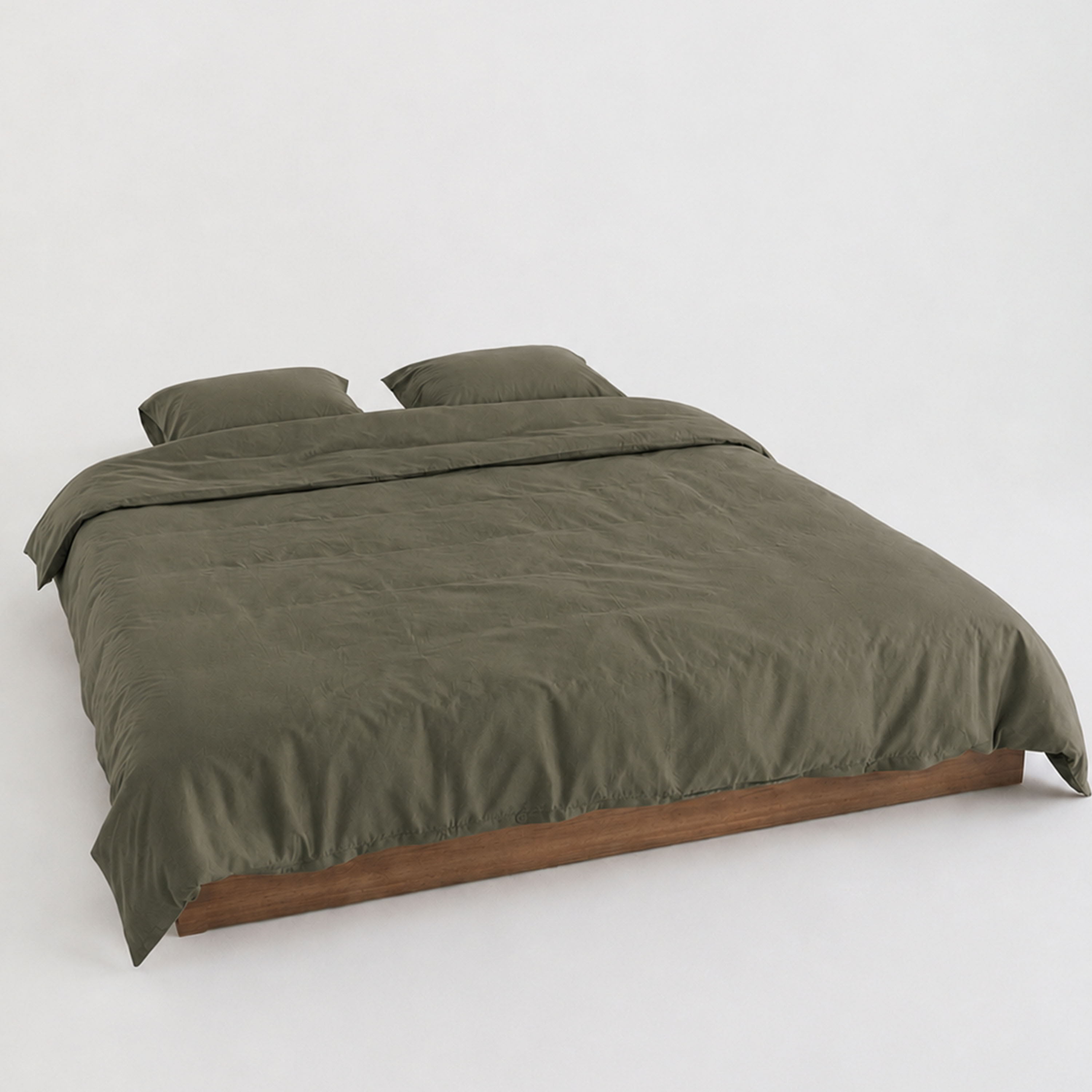 Bamboo Påslakan-set Moss Green Enkel
