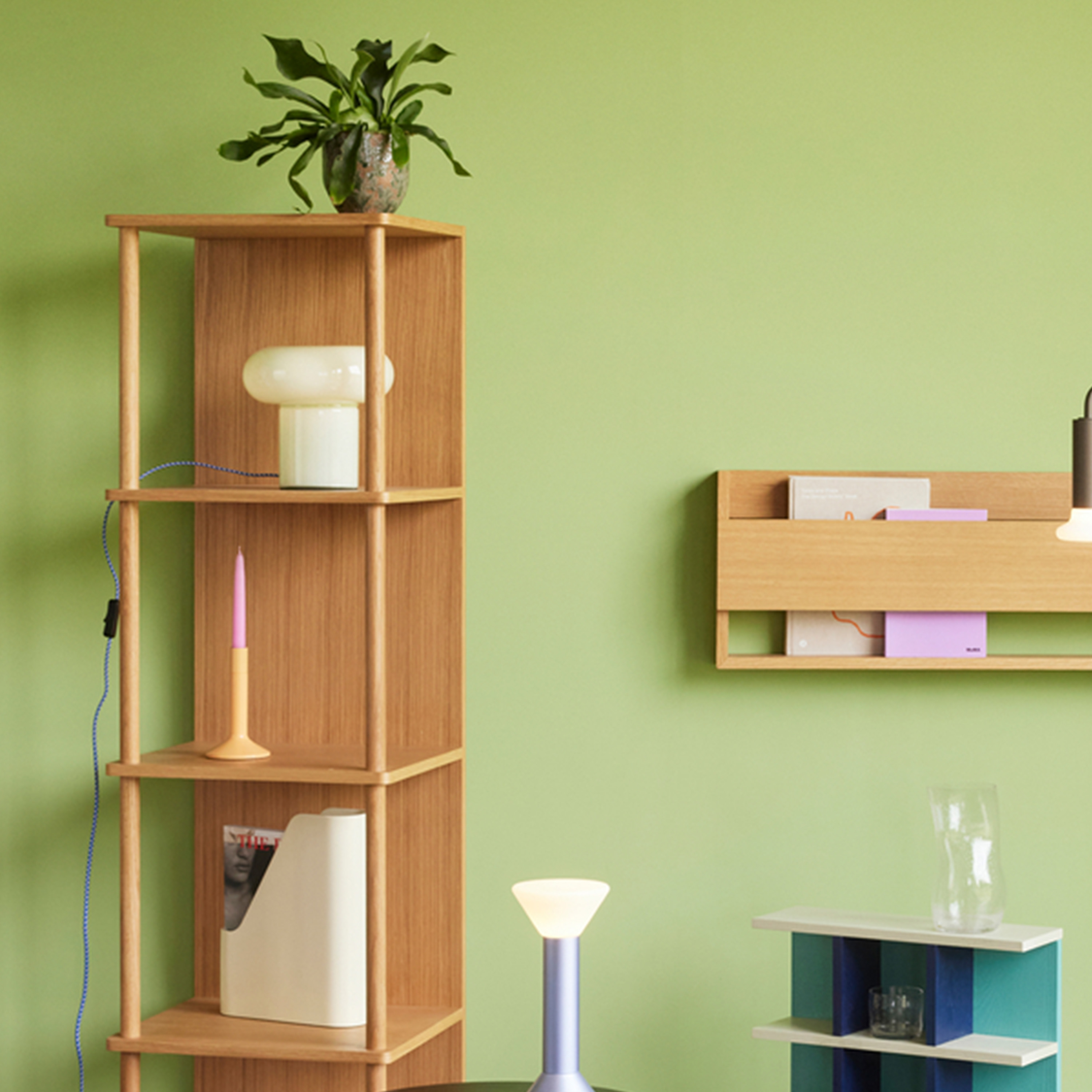 Hübsch Hues Bordslampa Light Green Ø23