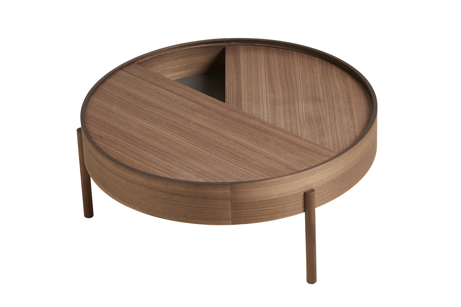 Woud Arc Soffbord Walnut Ø89