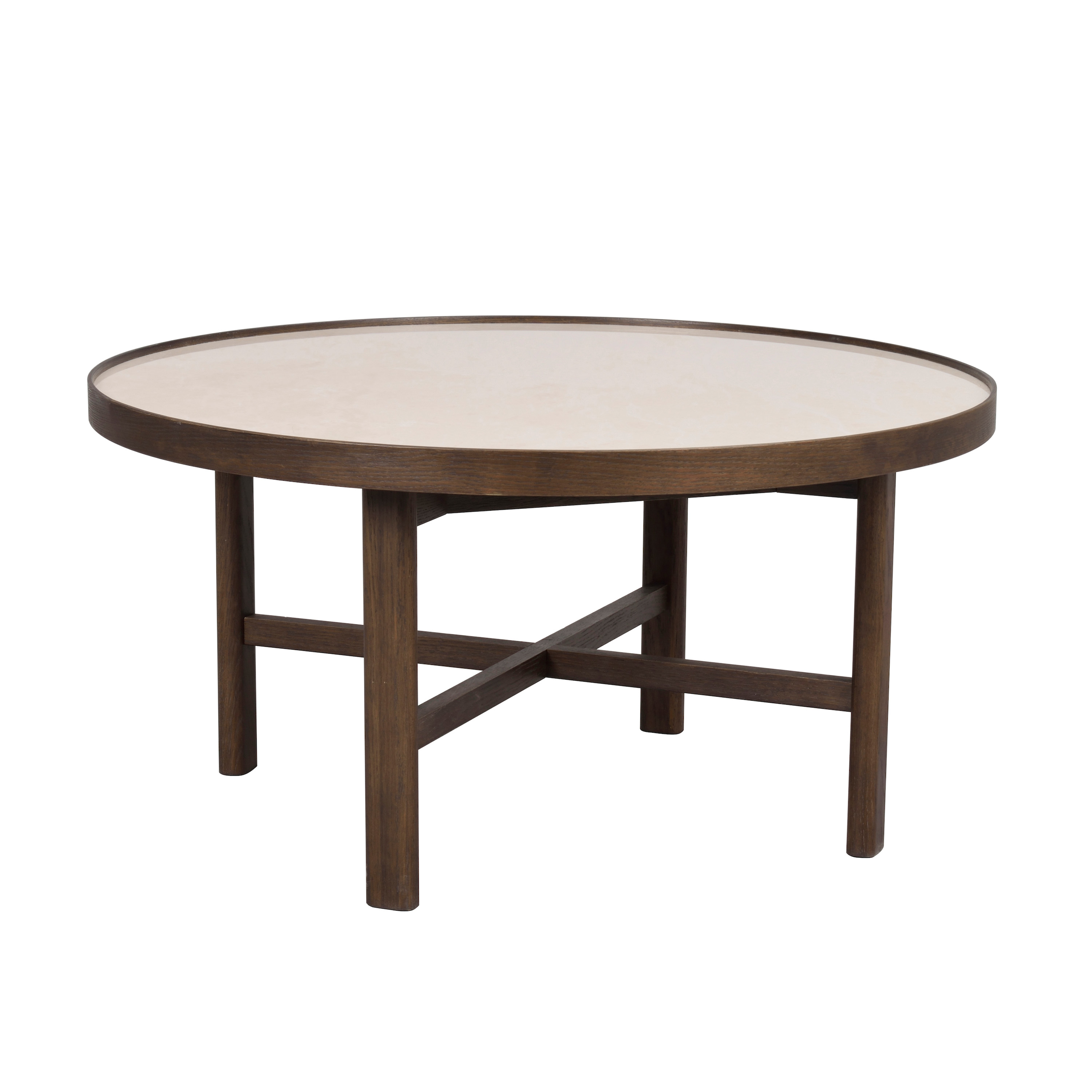 Marsden Couchtisch Beige/Braun Ø90