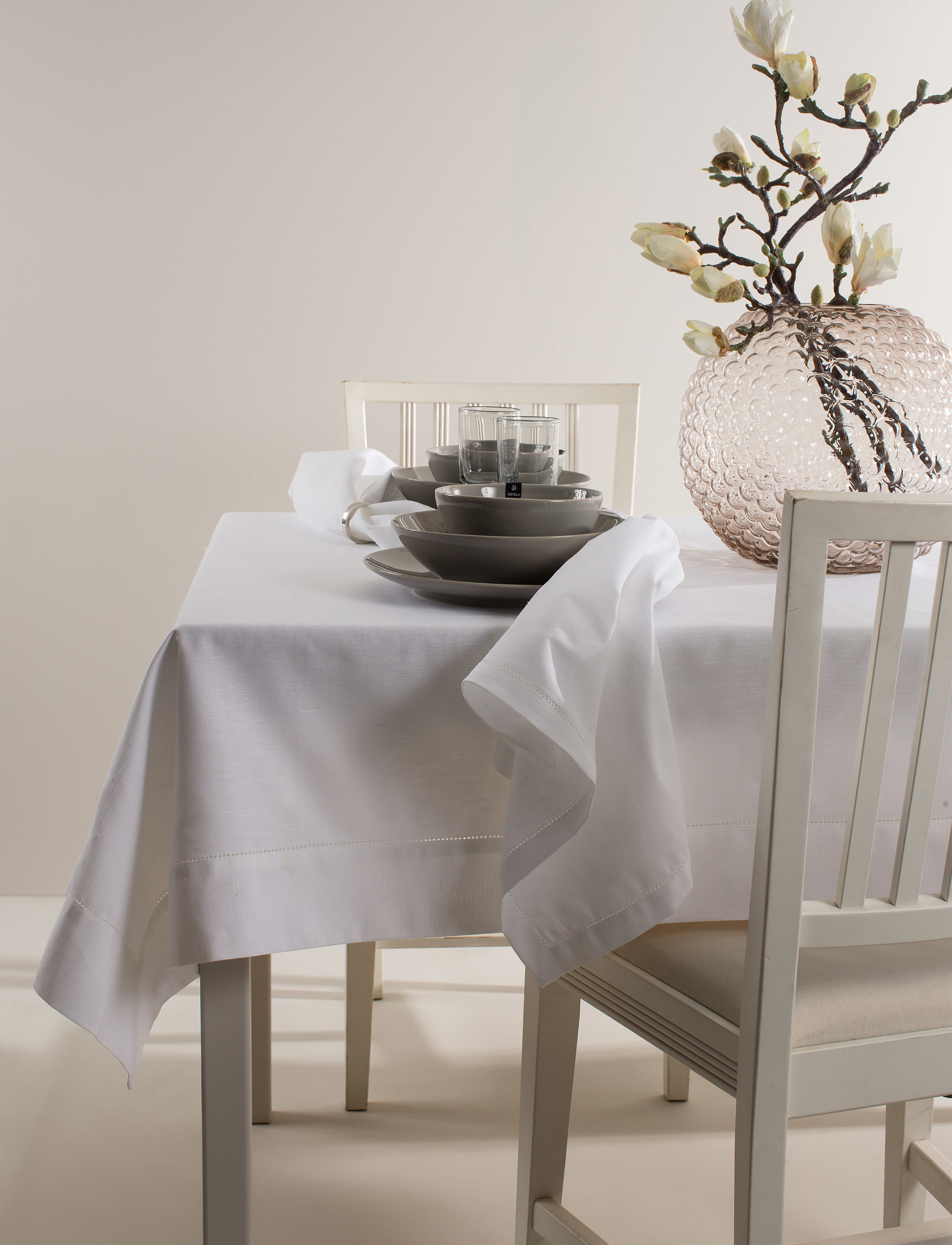 Himla Ebba Duk Valkoinen 160x330