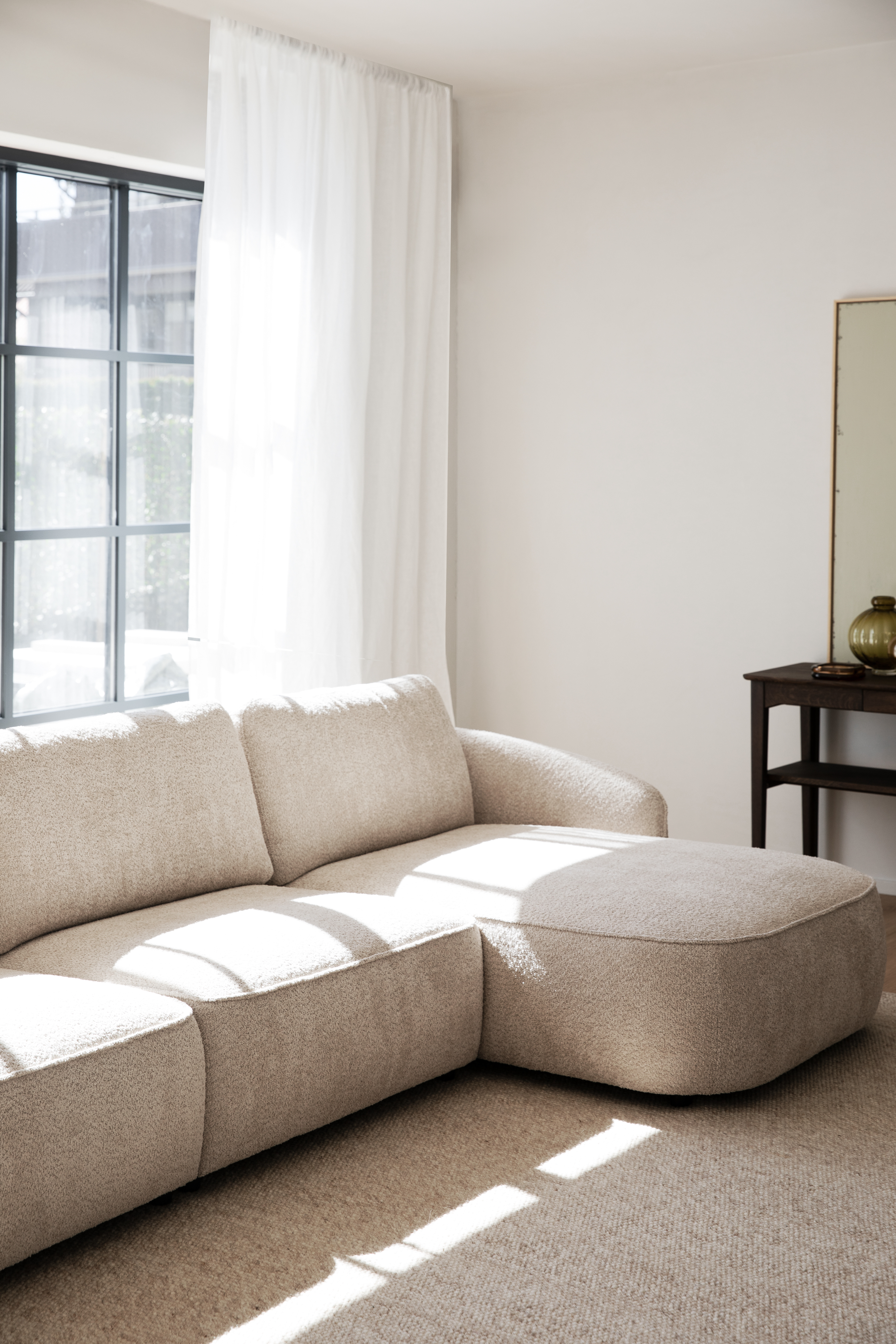 Rowico Home Norris 4-sits Soffa Schäslong Höger Ljusbeige 319cm