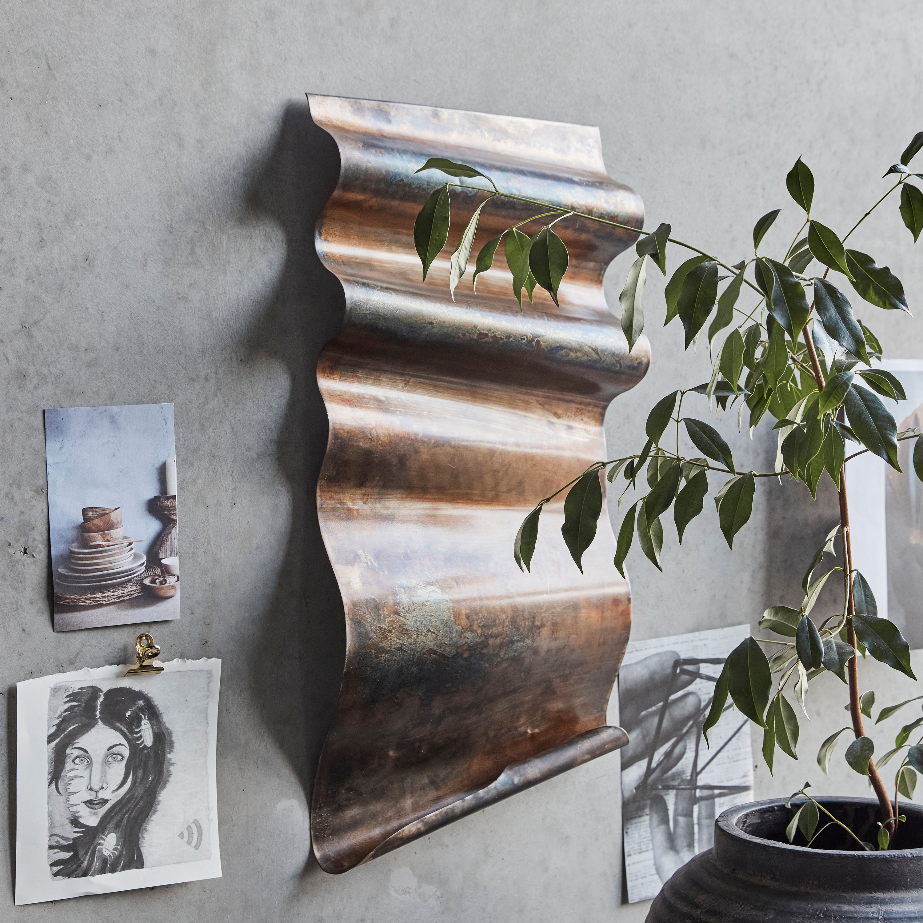 House Doctor Faha Seinätaide Antique Brown 30x60